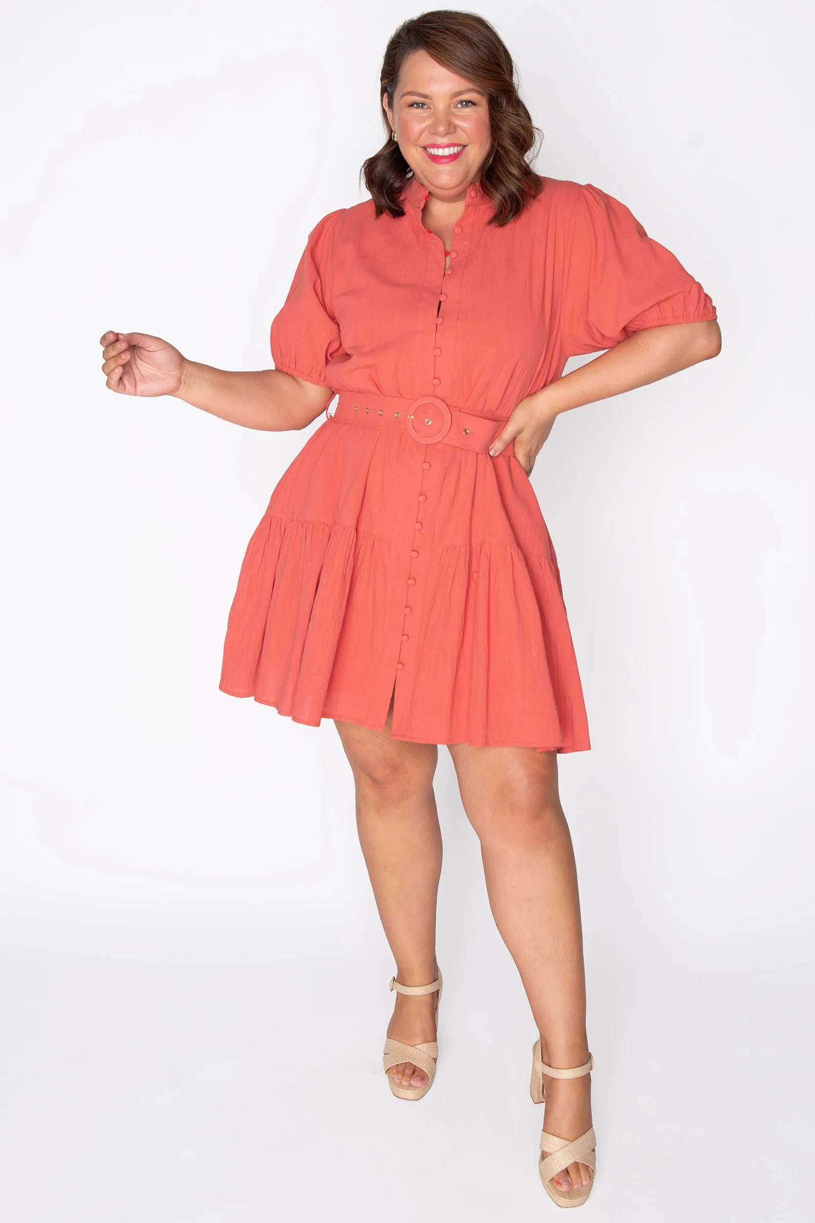Katie Rust Dress – Rust mini dress