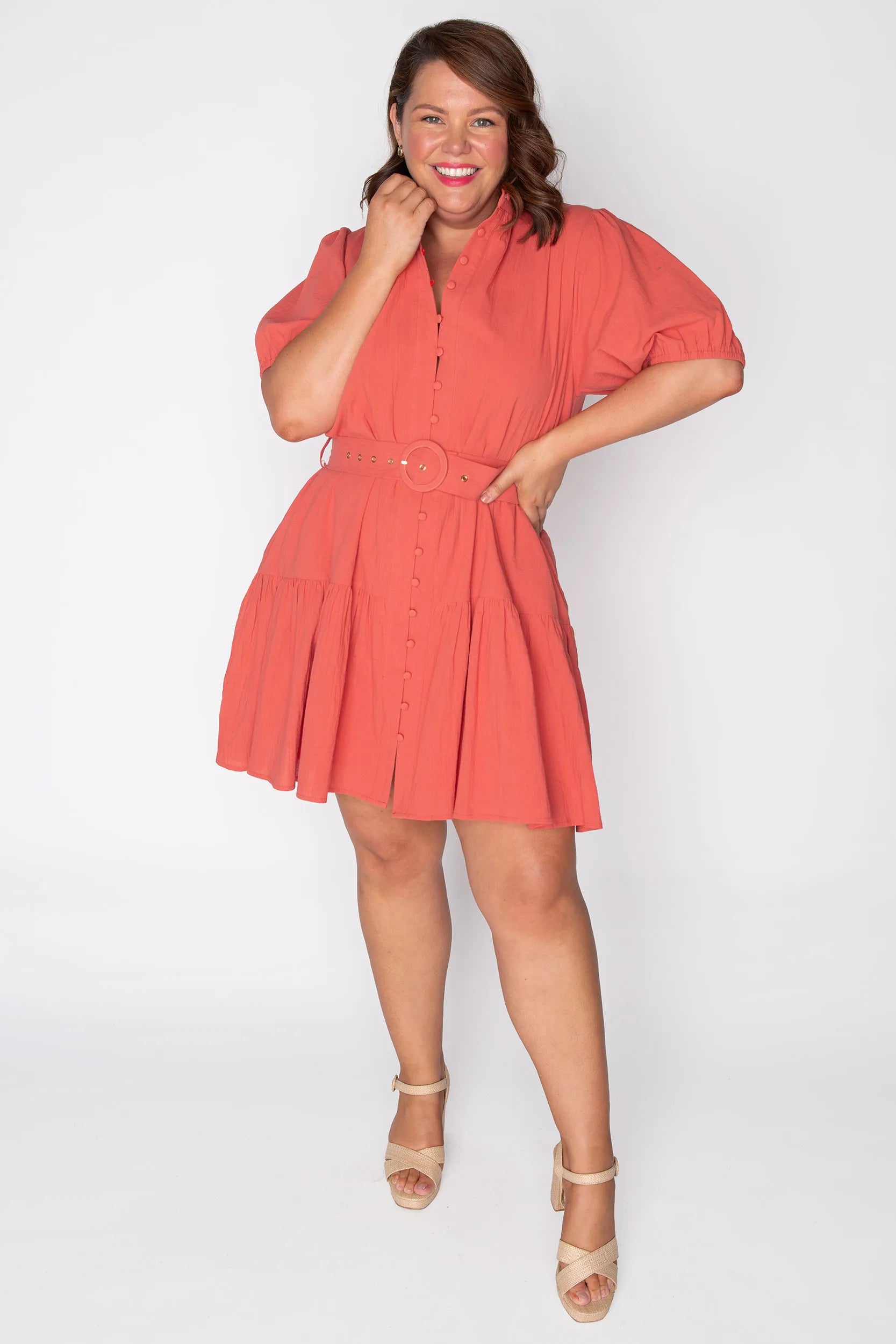 Katie Rust Dress – Rust mini dress