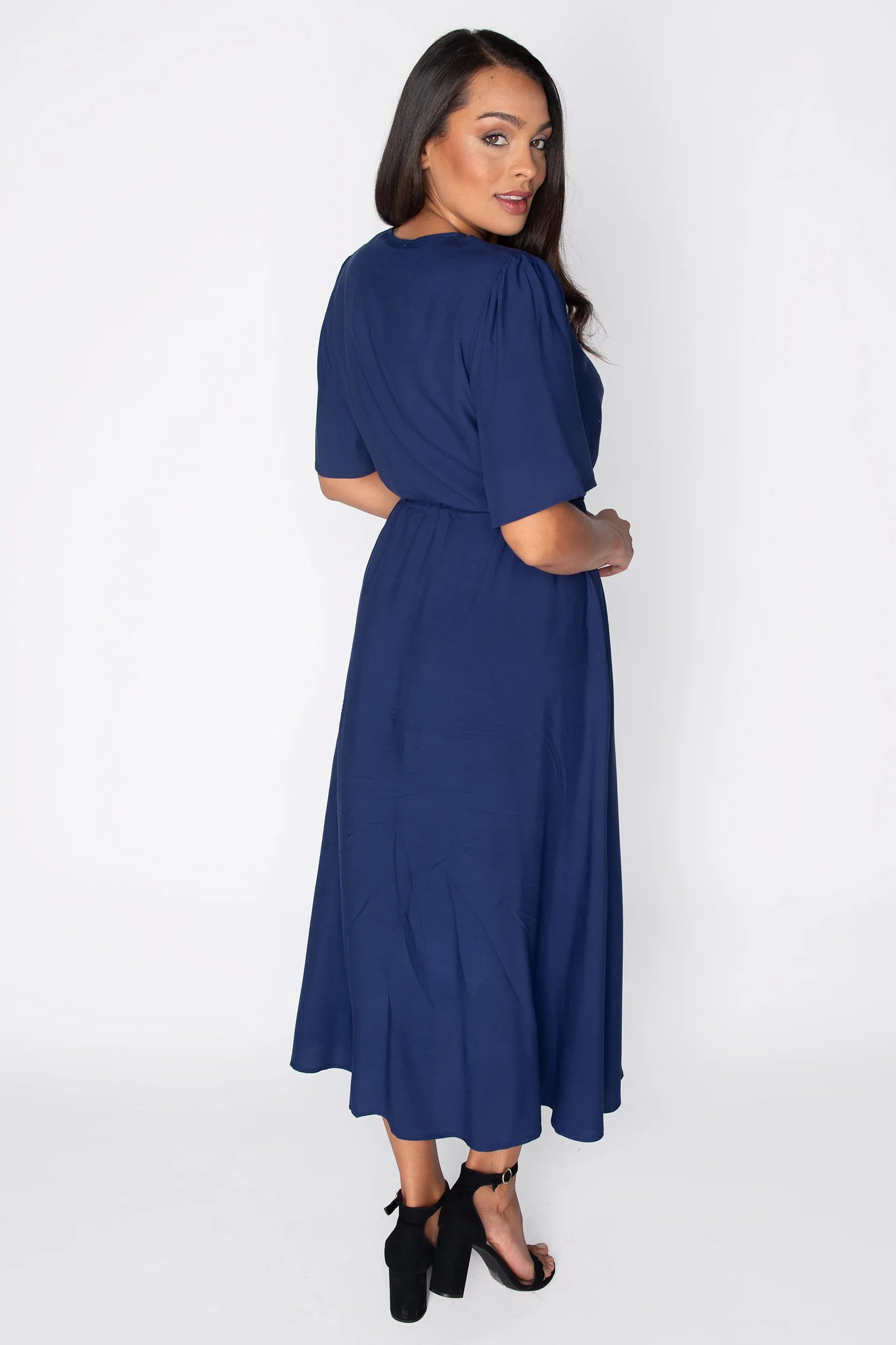 Michelle Navy Dress – Navy midi dress