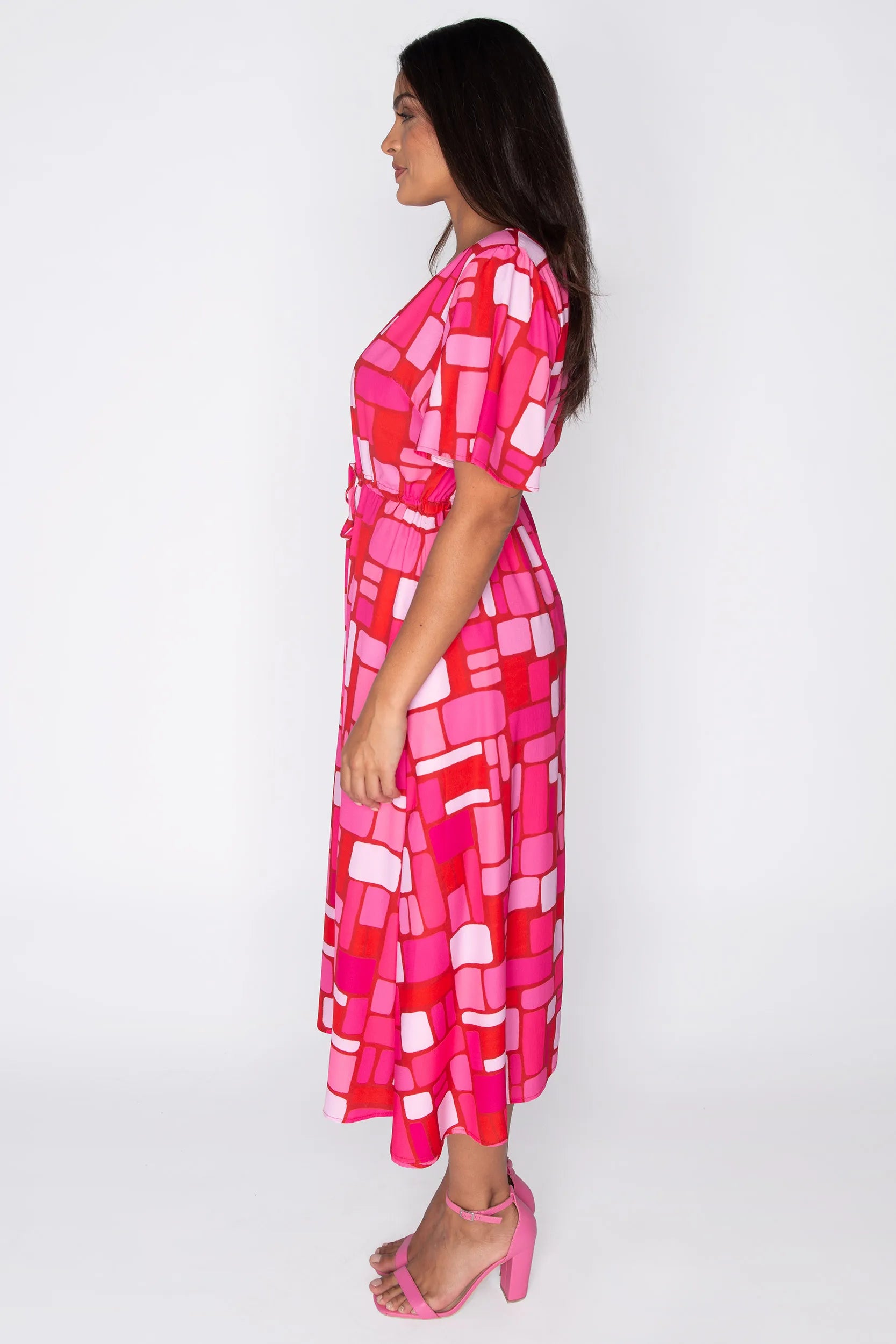 Marley Pink Kendall Lane Dress – Pink Kendall Lane midi dress