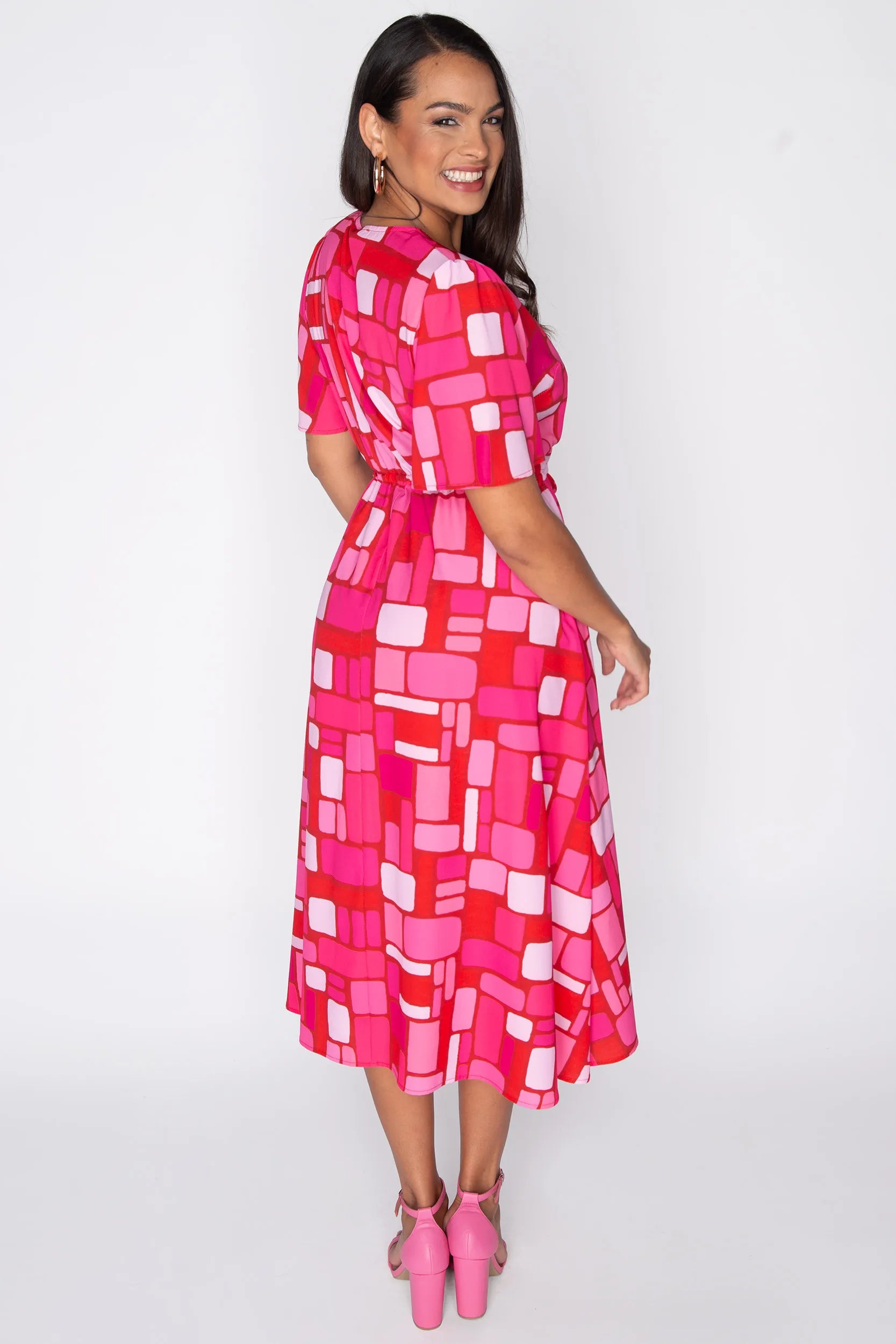 Marley Pink Kendall Lane Dress – Pink Kendall Lane midi dress