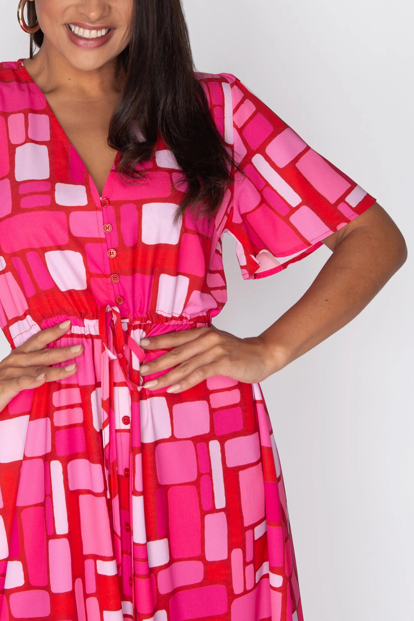 Marley Pink Kendall Lane Dress – Pink Kendall Lane midi dress