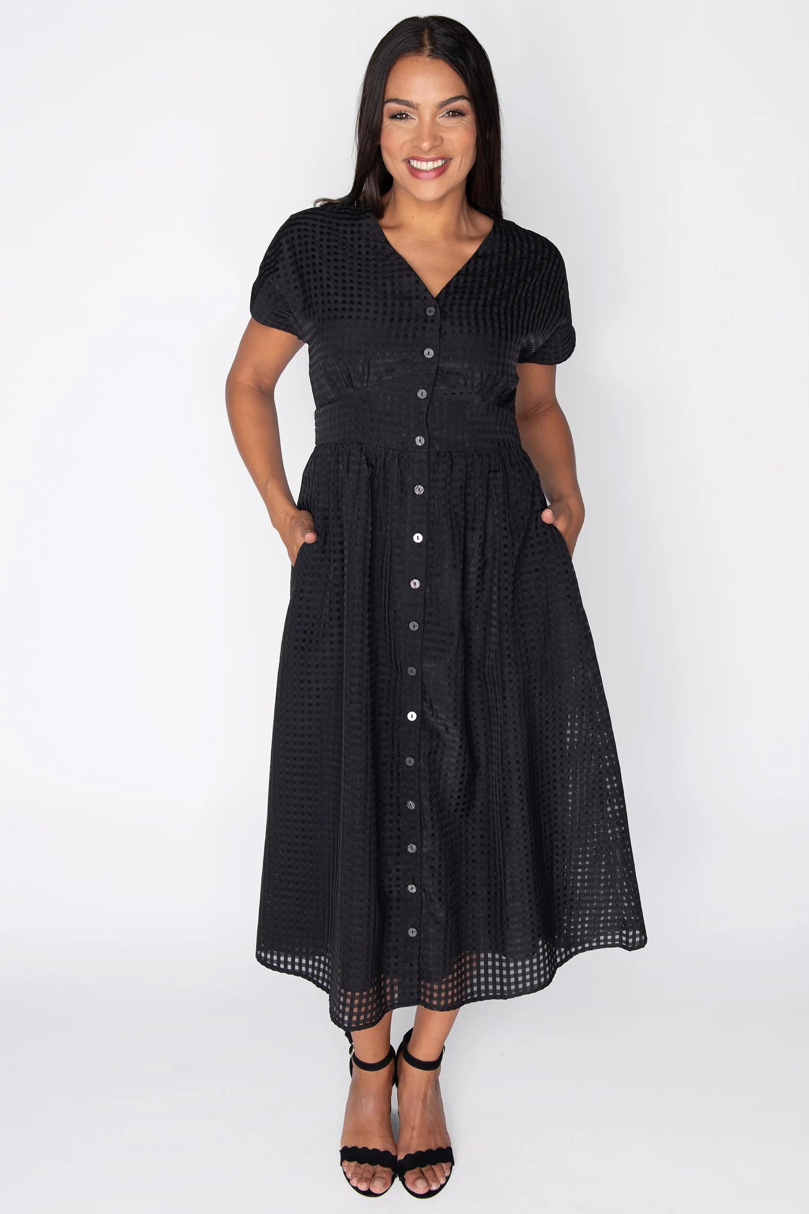 Ryder Black Dress – Black midi dress