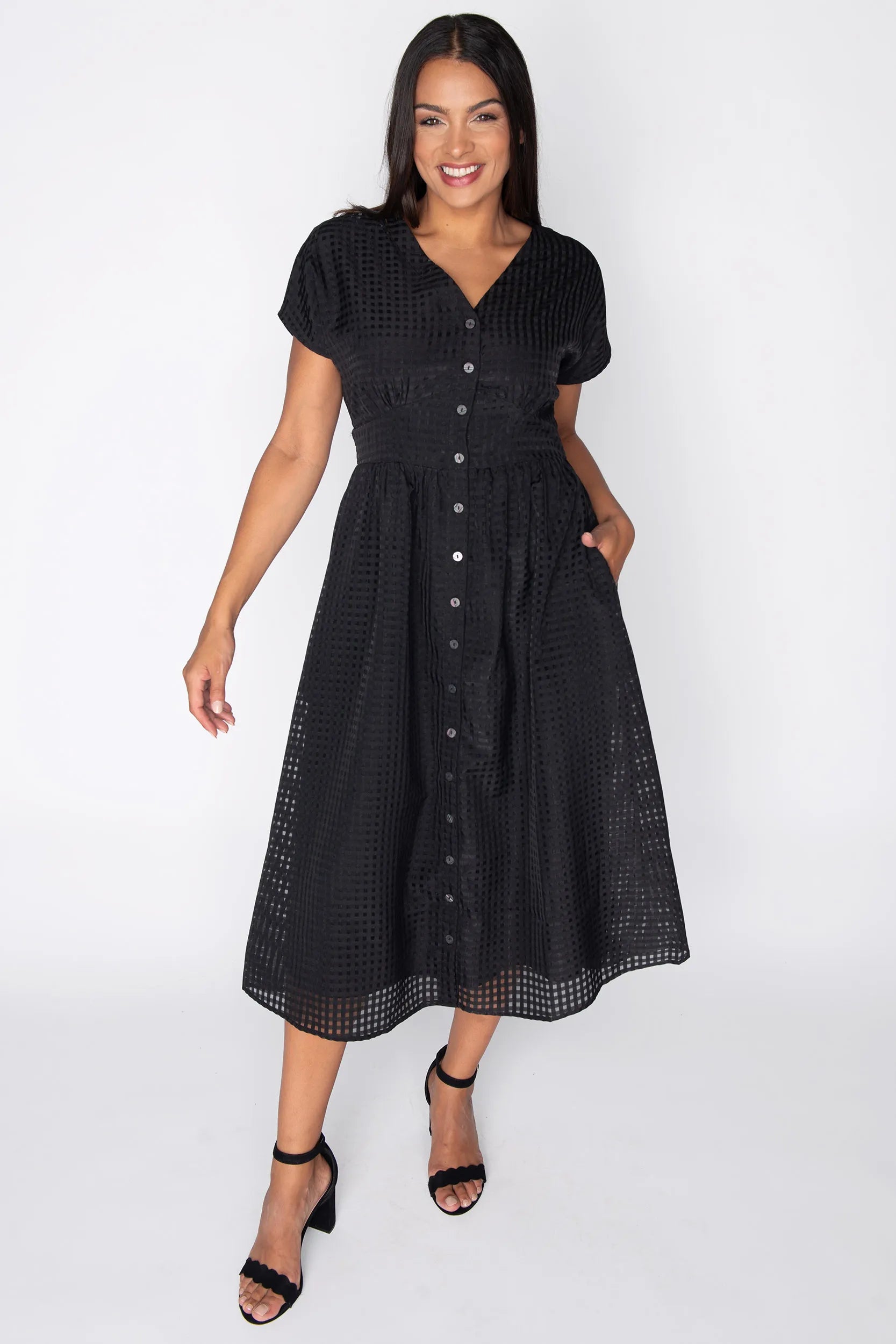 Ryder Black Dress – Black midi dress