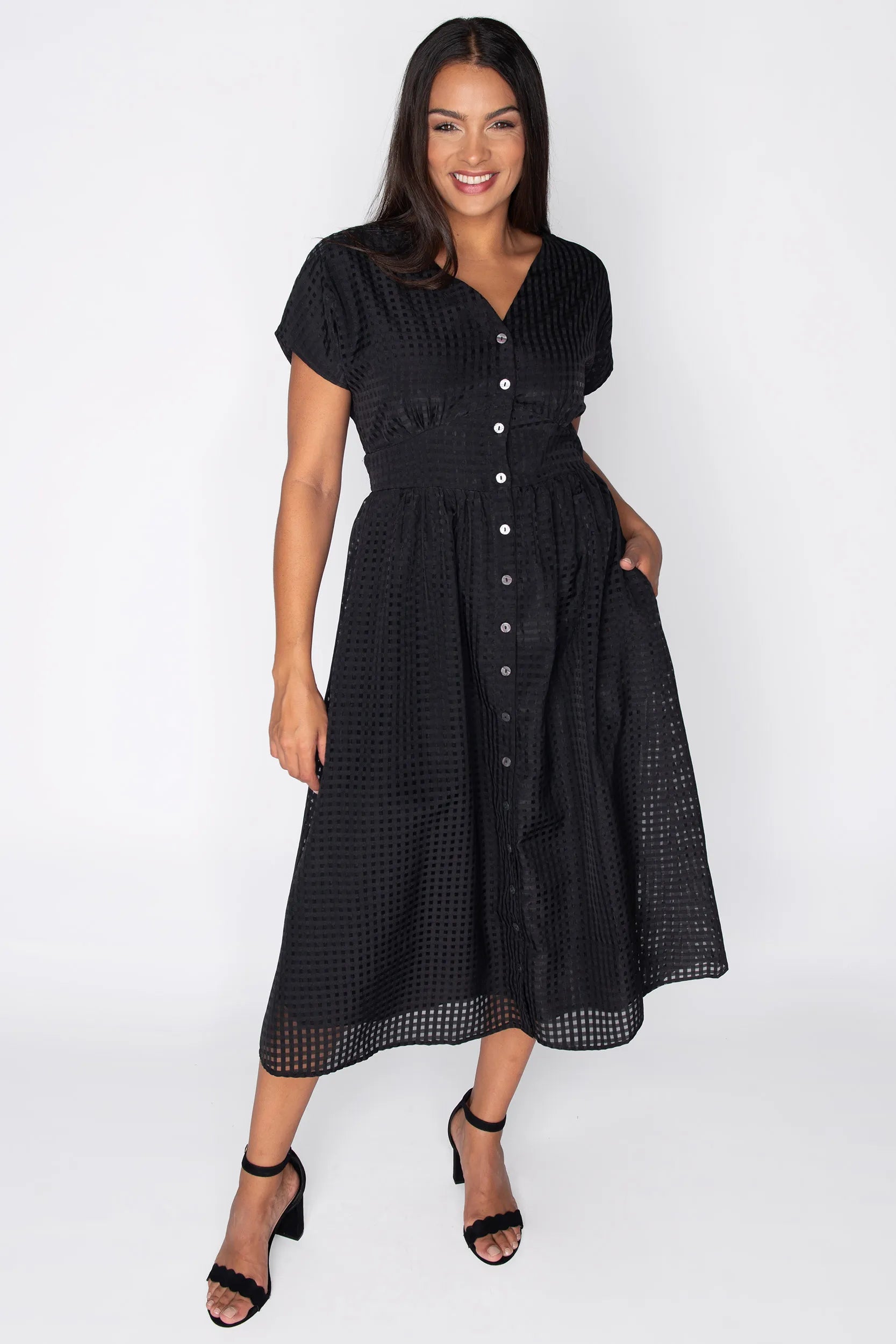 Ryder Black Dress – Black midi dress