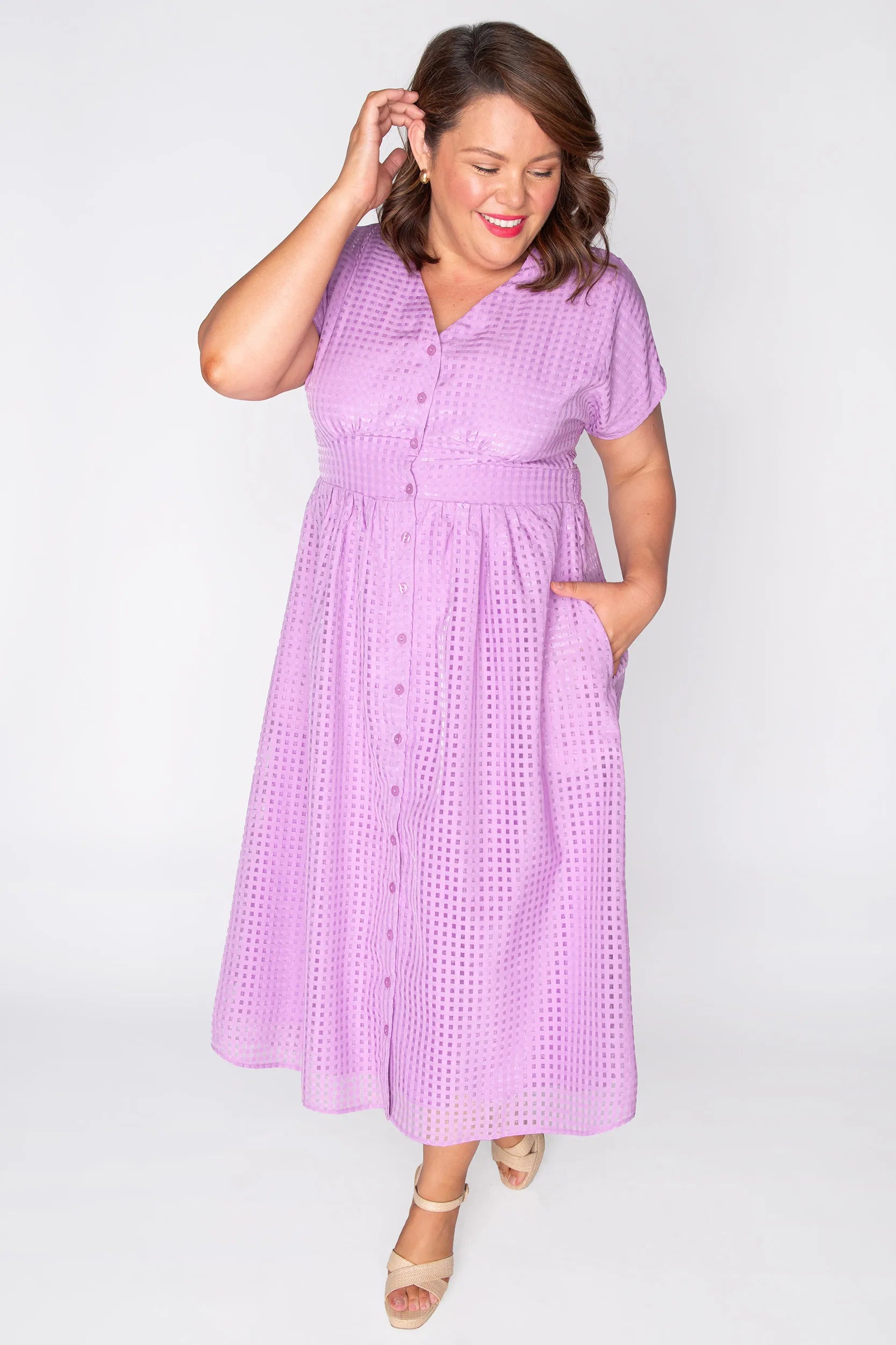 Ryder Lilac Dress – Lilac midi dress