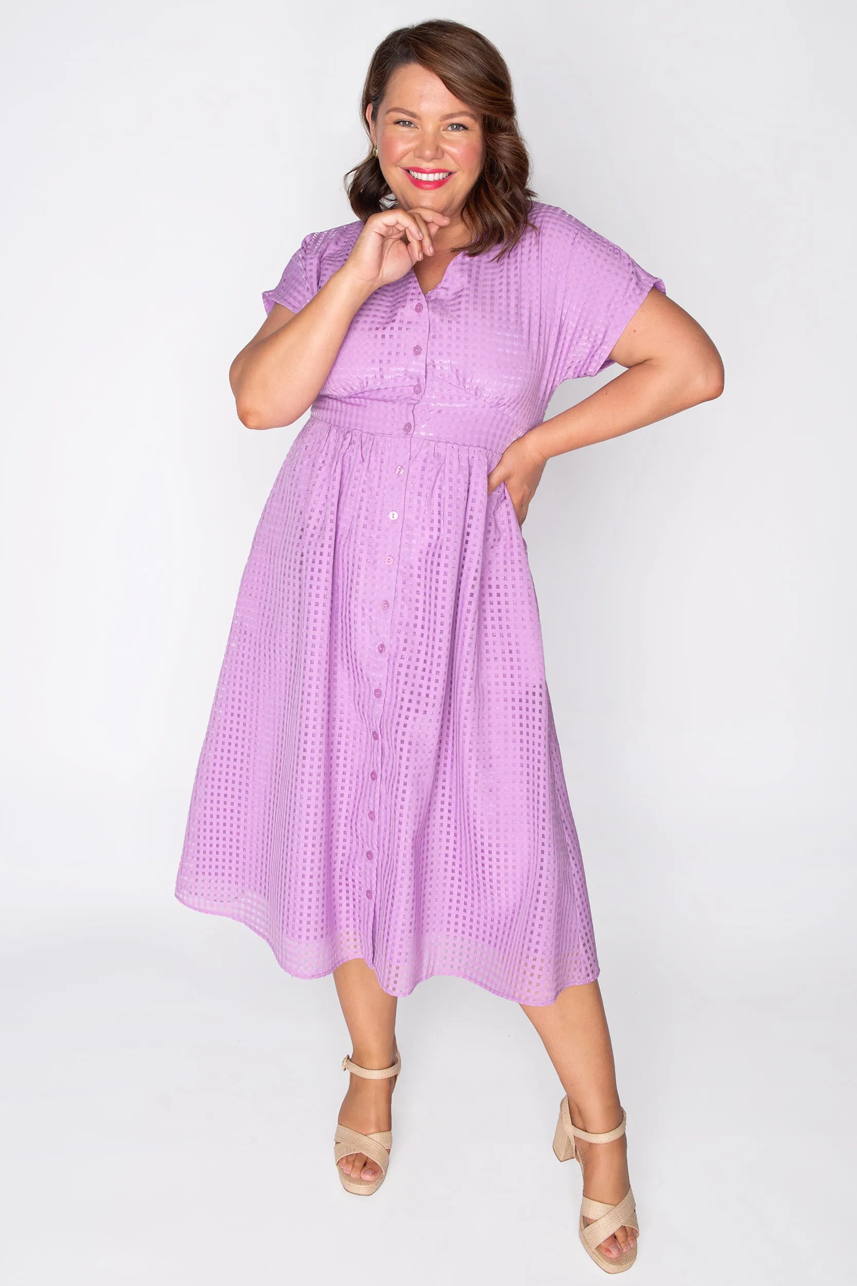 Ryder Lilac Dress – Lilac midi dress