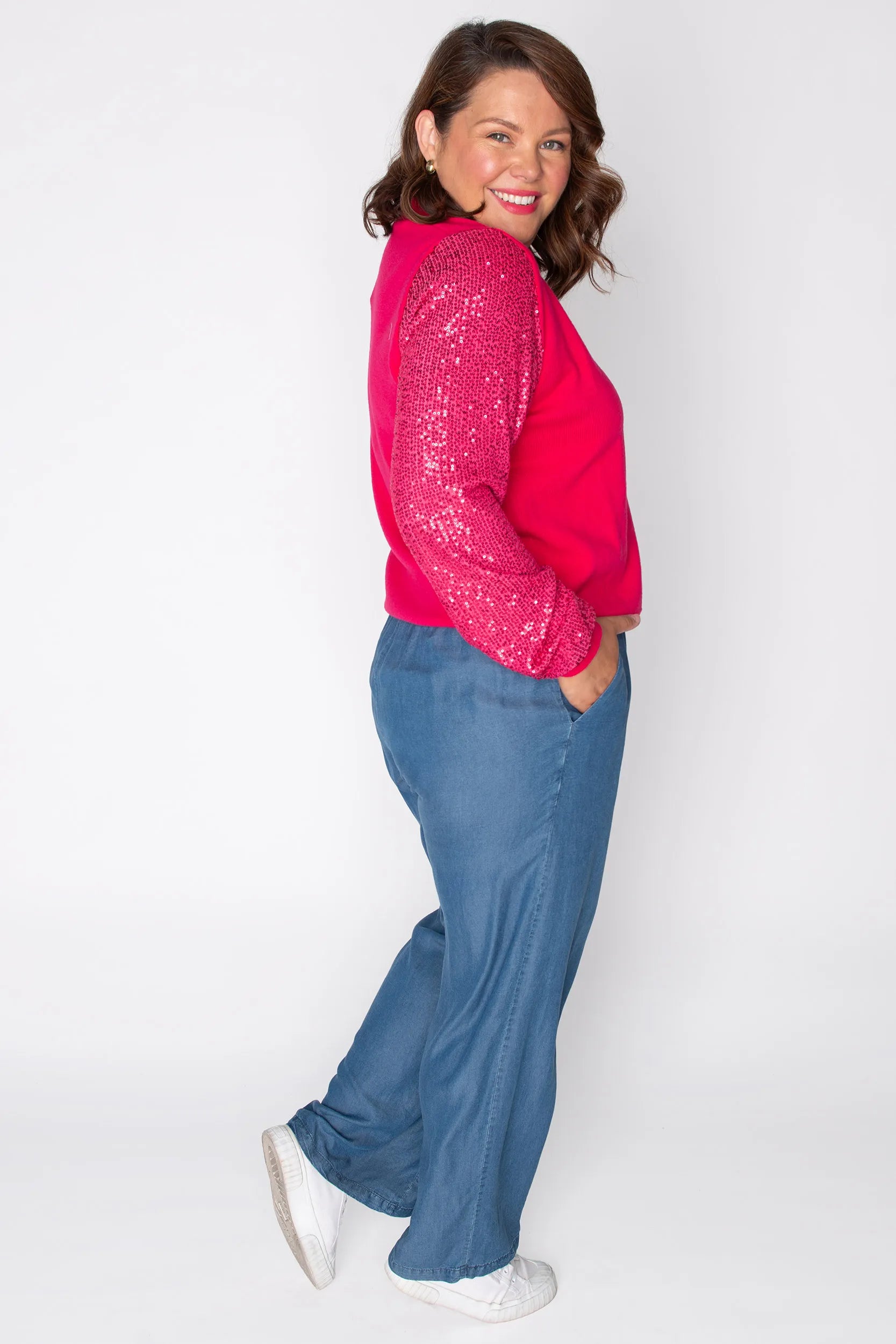 Sloane Pink Cardi – Pink knit jumper