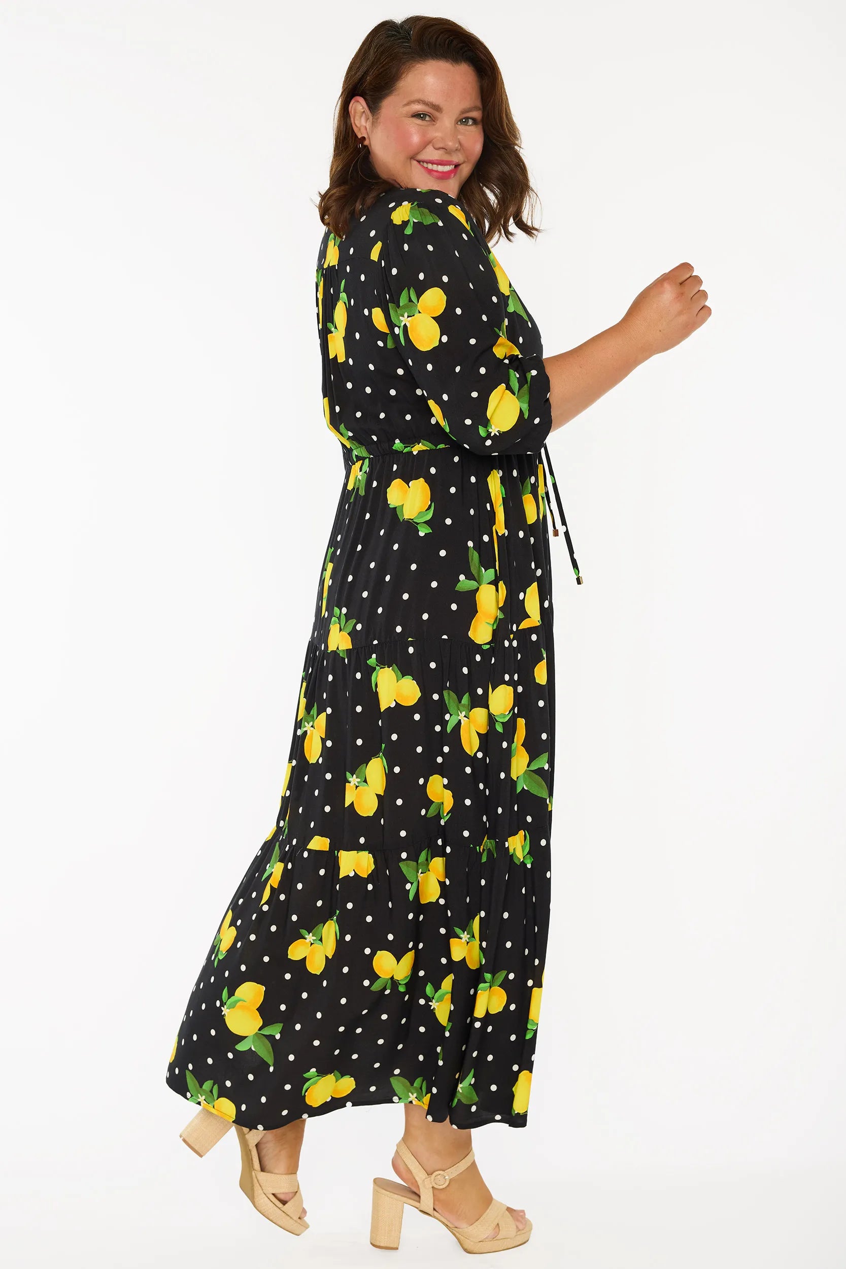 Adeline Lemon Spot Dress