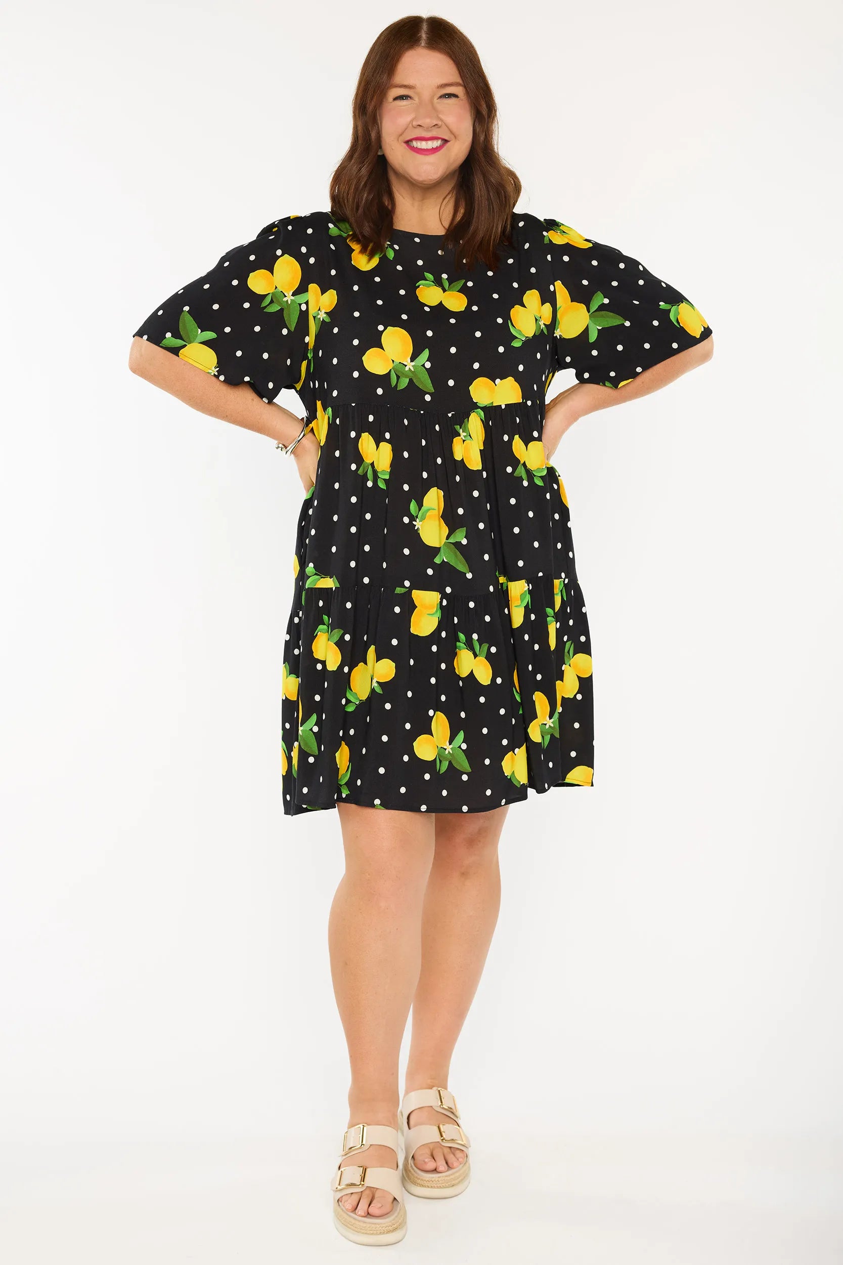 Izzie Lemon Spot Dress