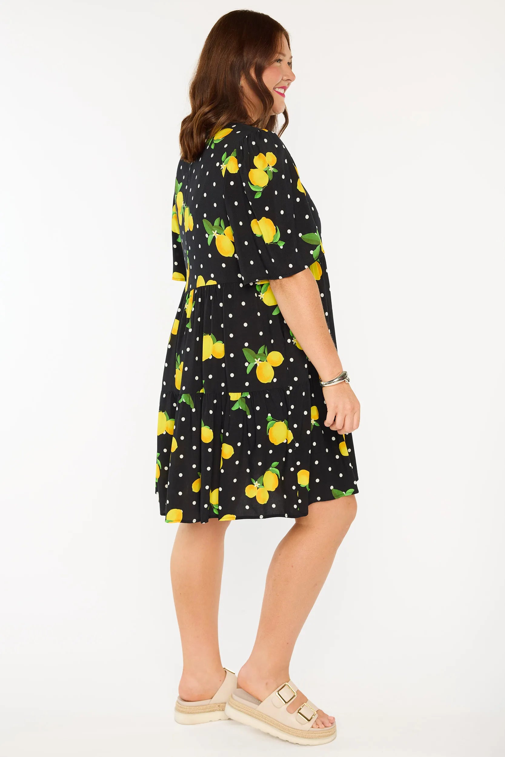Izzie Lemon Spot Dress