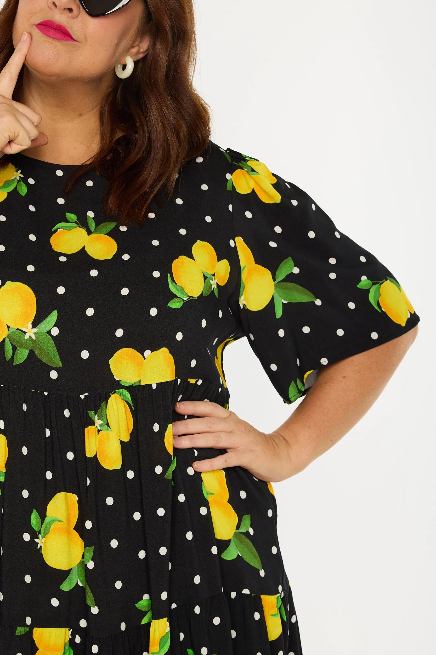 Izzie Lemon Spot Dress
