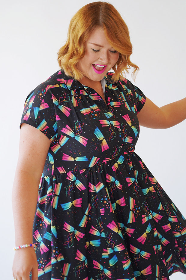 Frankie Magic Of Books Dress – Magic Of Books shirt dress