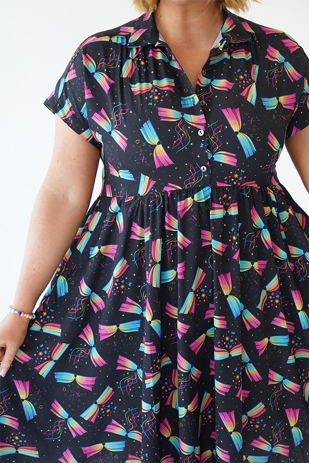 Frankie Magic Of Books Dress – Magic Of Books shirt dress