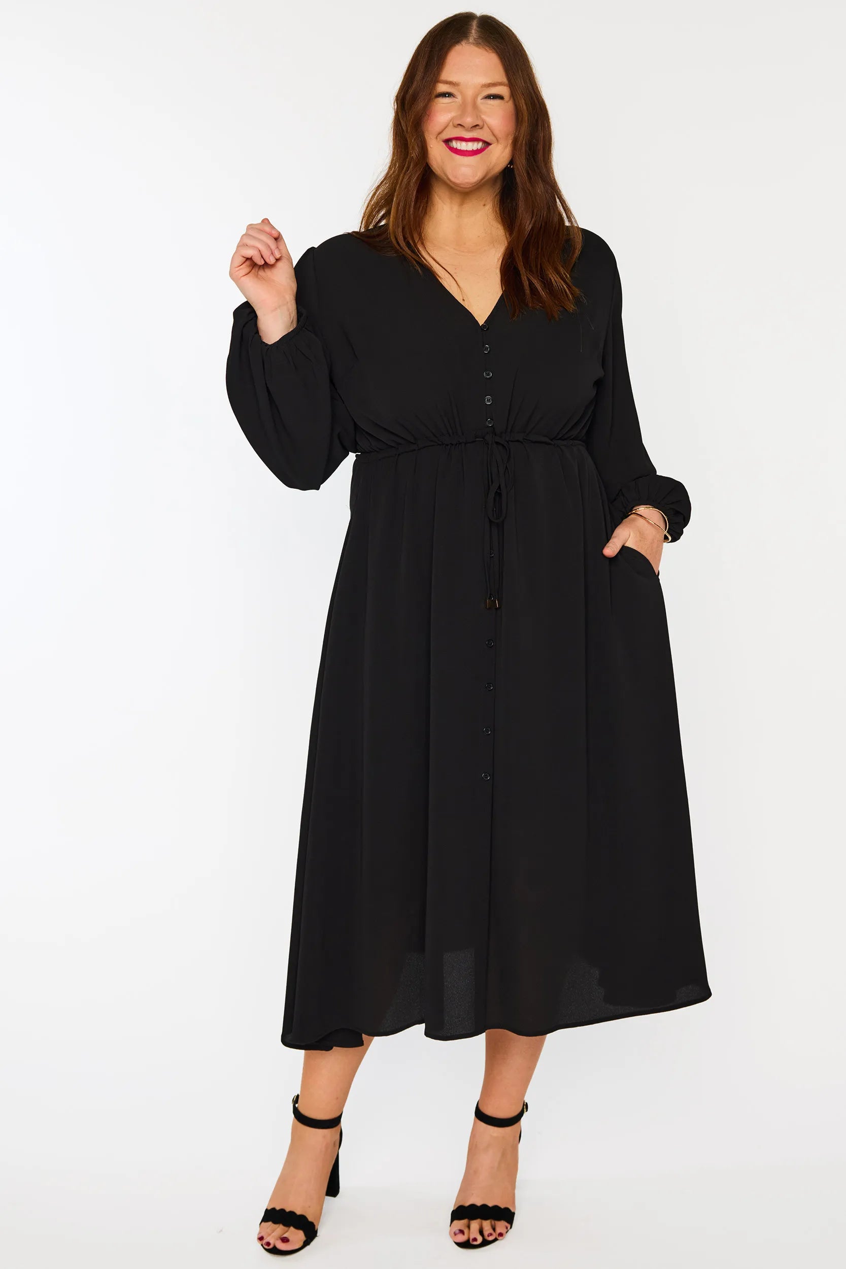 Marlene Black Dress – Black midi dress