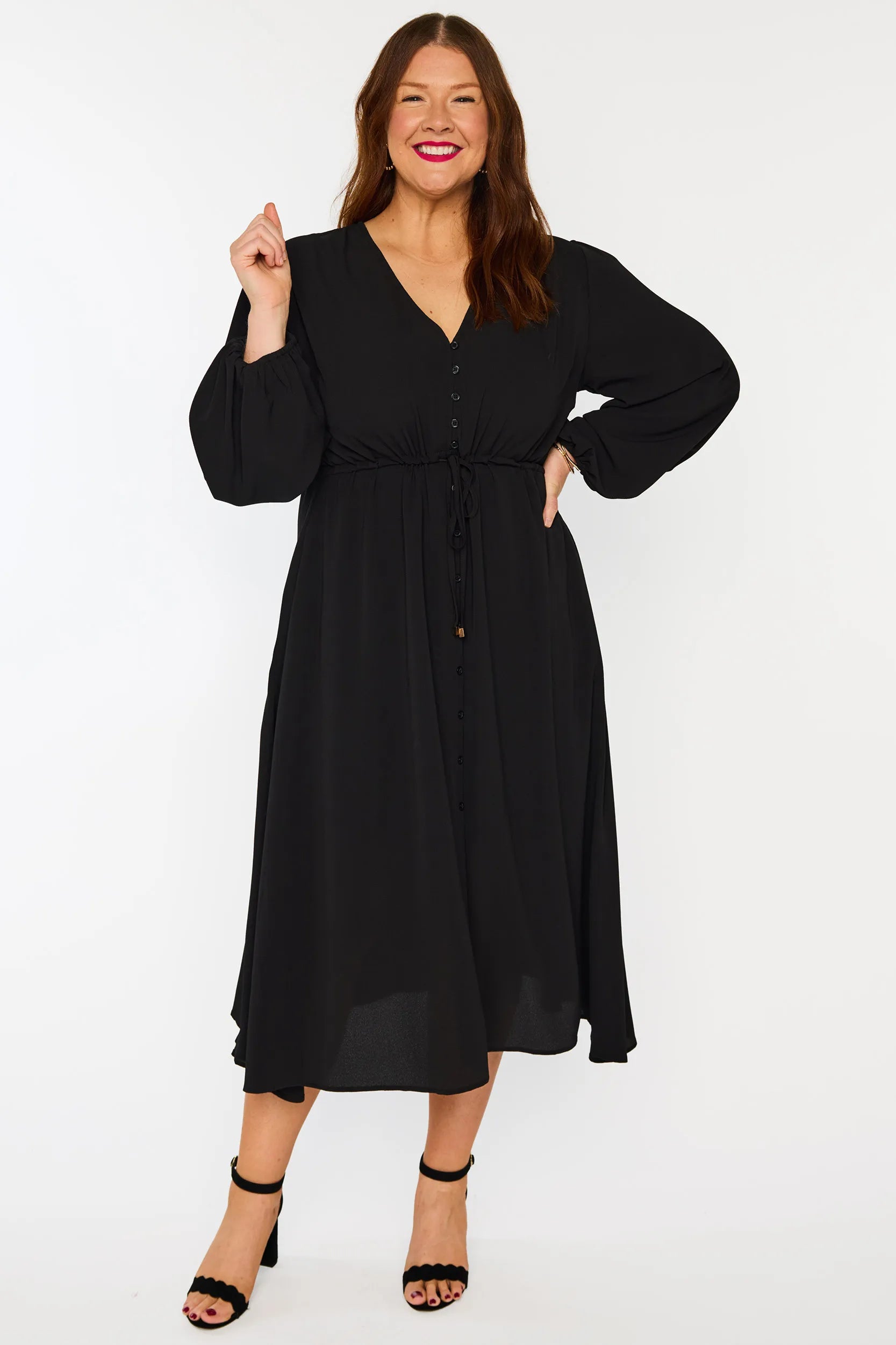 Marlene Black Dress – Black midi dress
