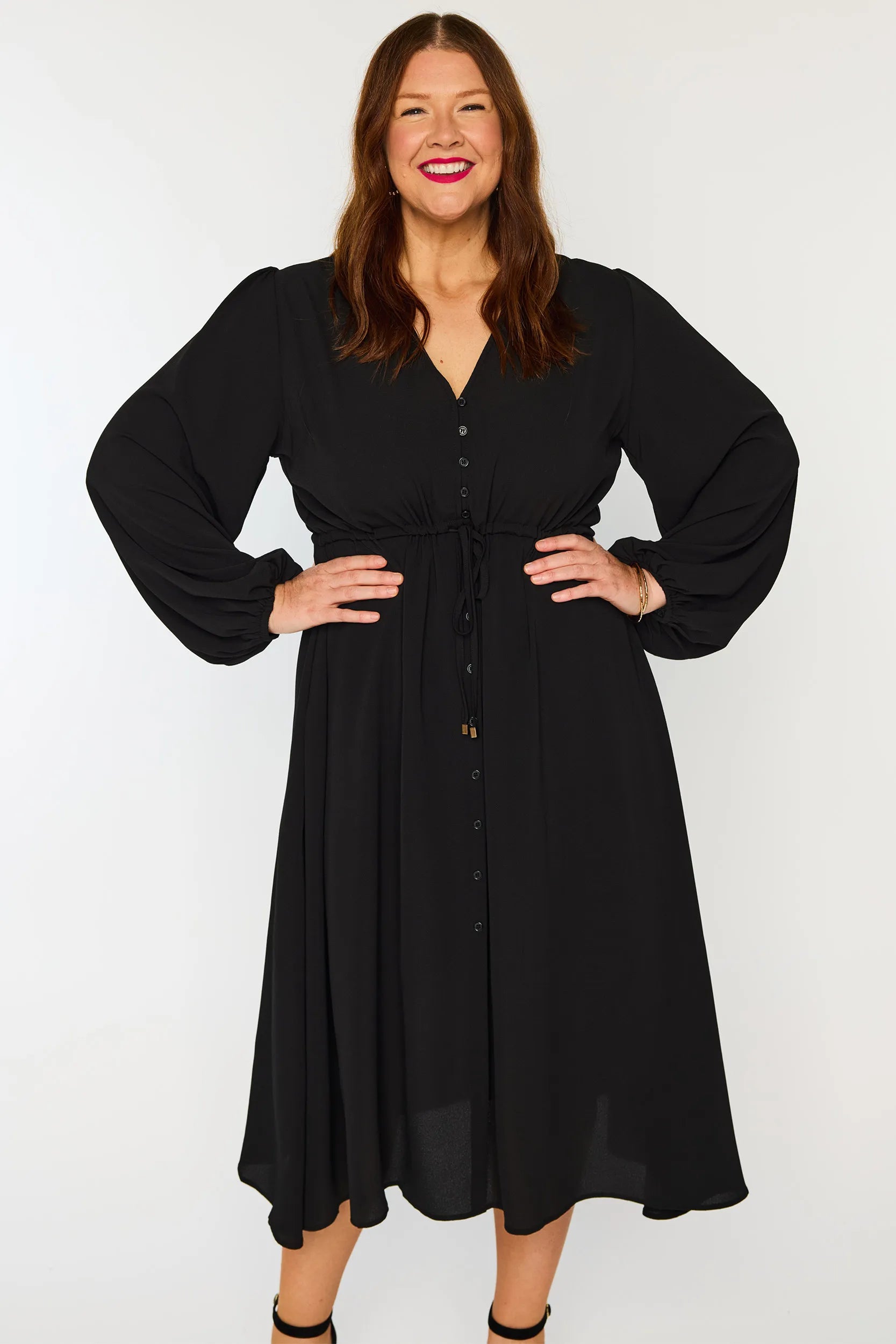Marlene Black Dress – Black midi dress