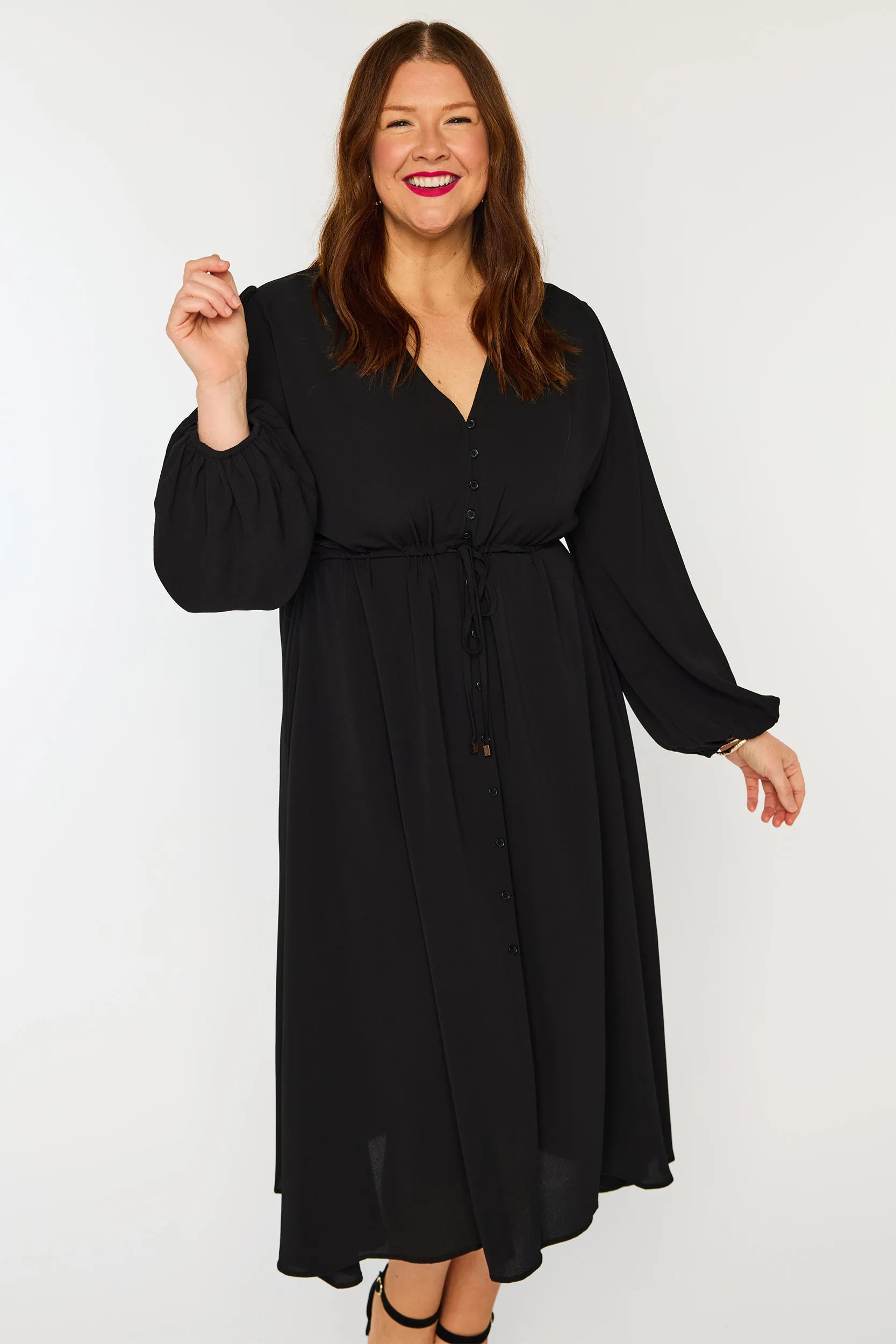 Marlene Black Dress – Black midi dress