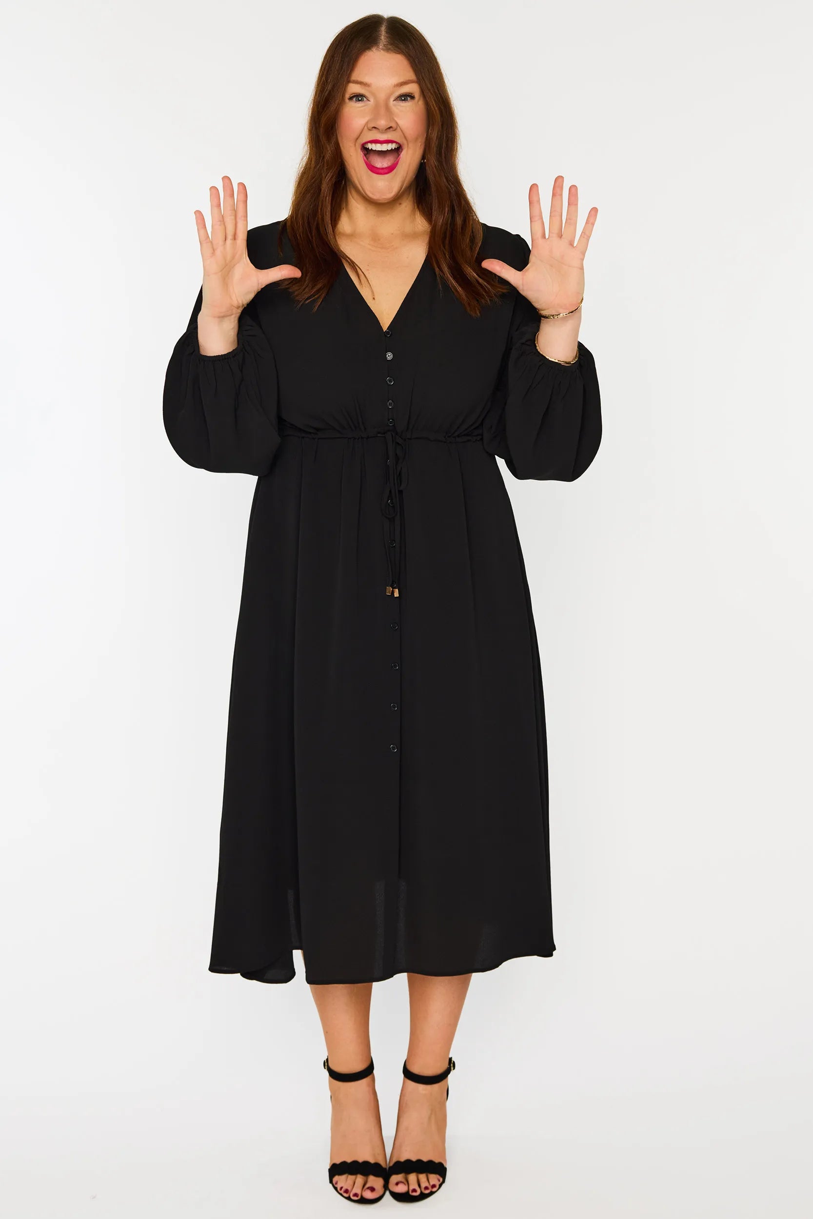 Marlene Black Dress – Black midi dress