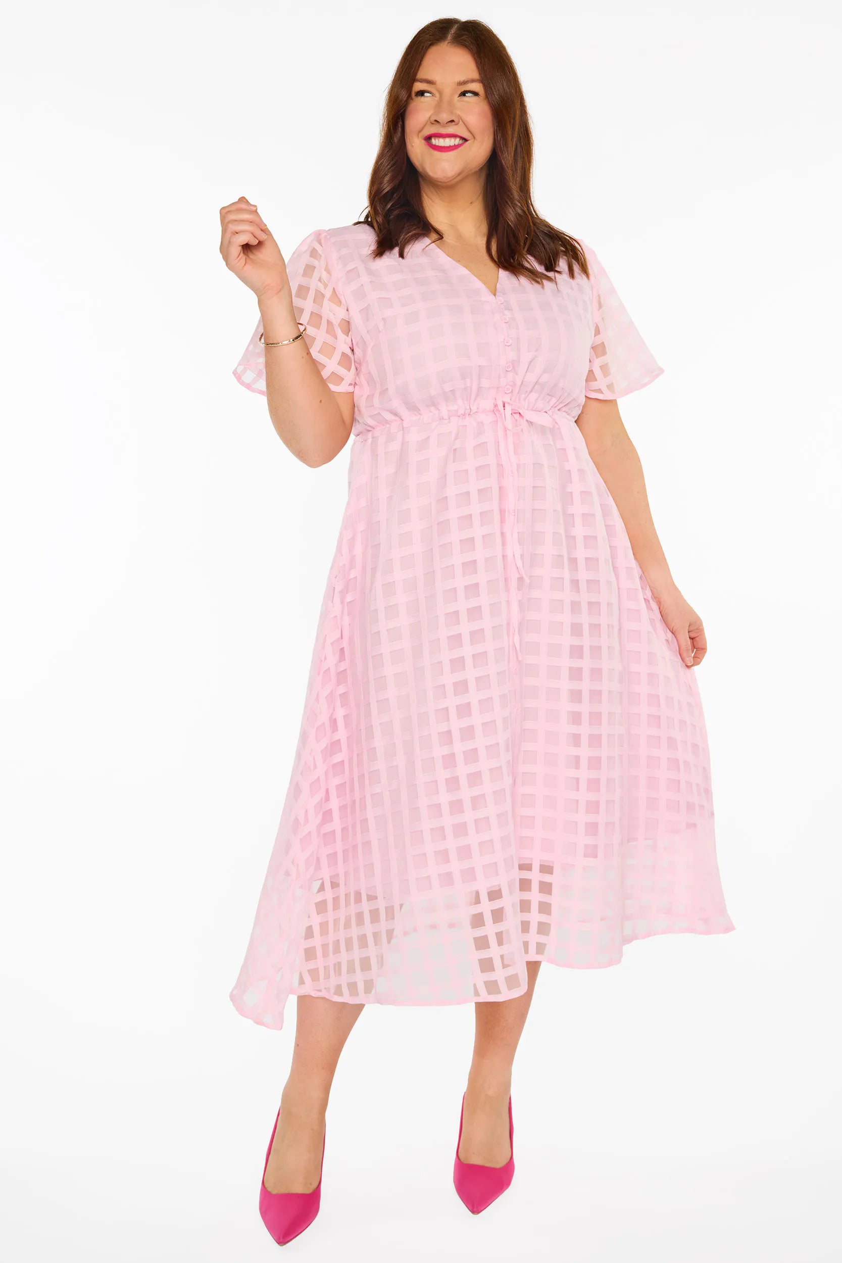 Marley Pink Waffle Dress