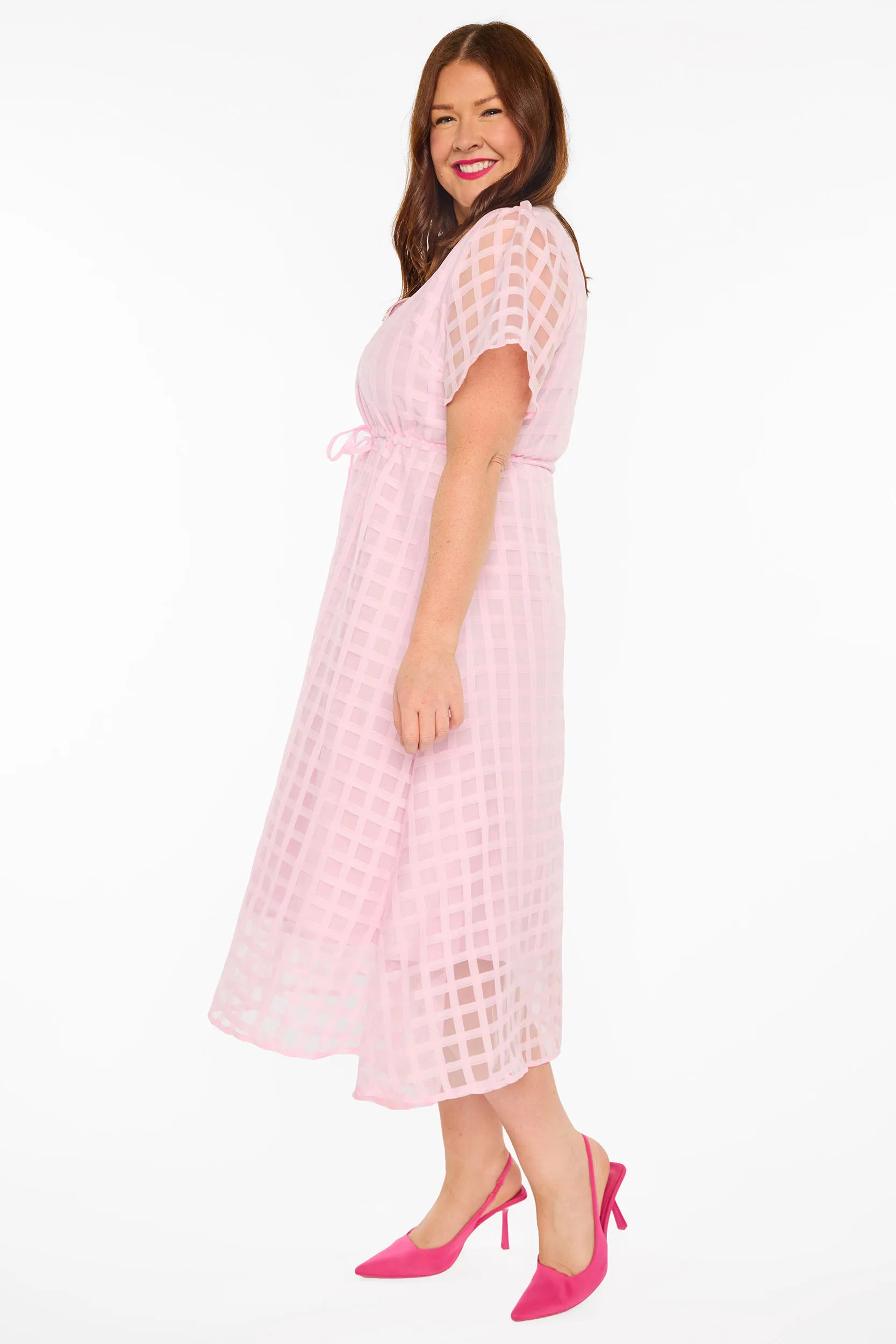 Marley Pink Waffle Dress