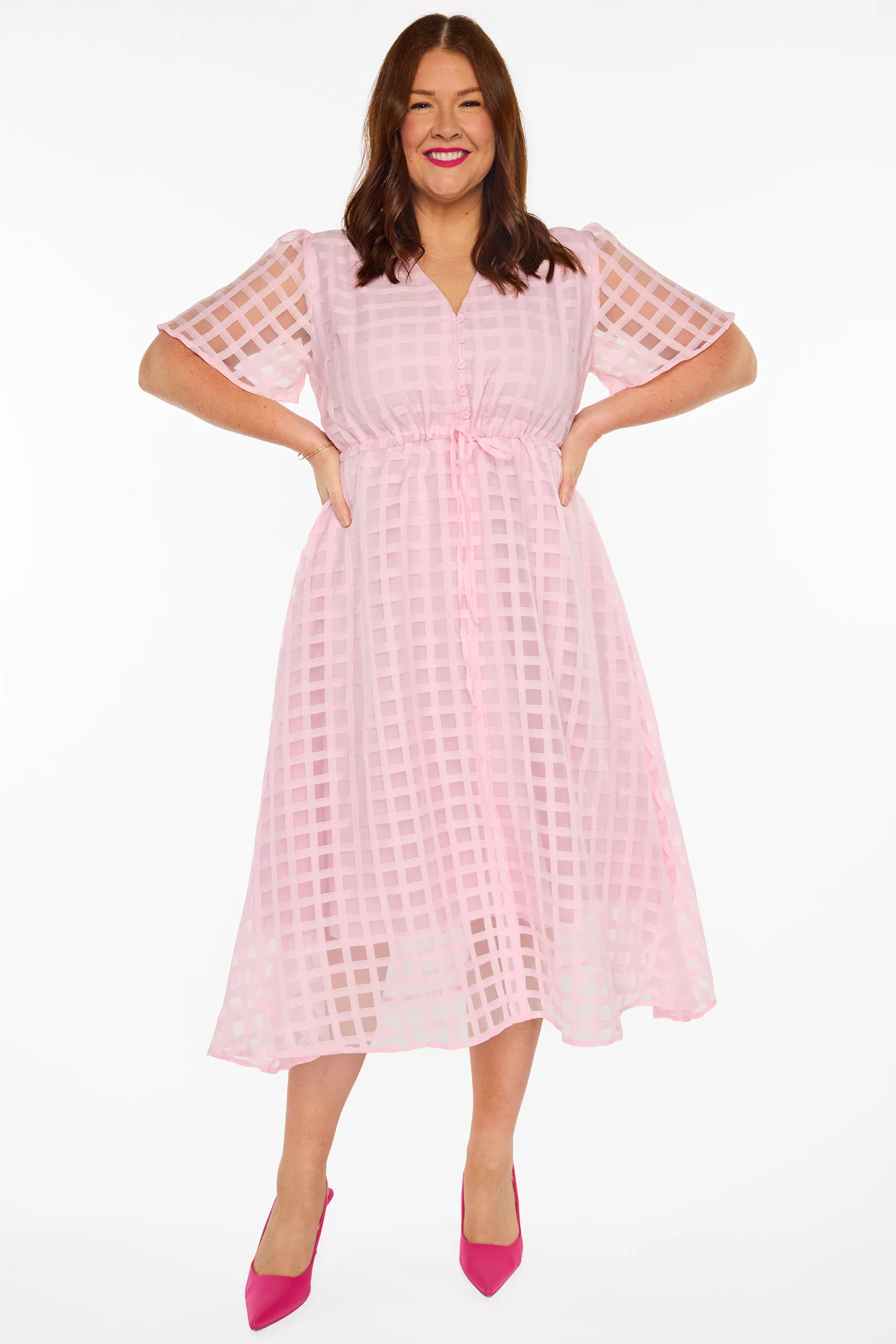 Marley Pink Waffle Dress