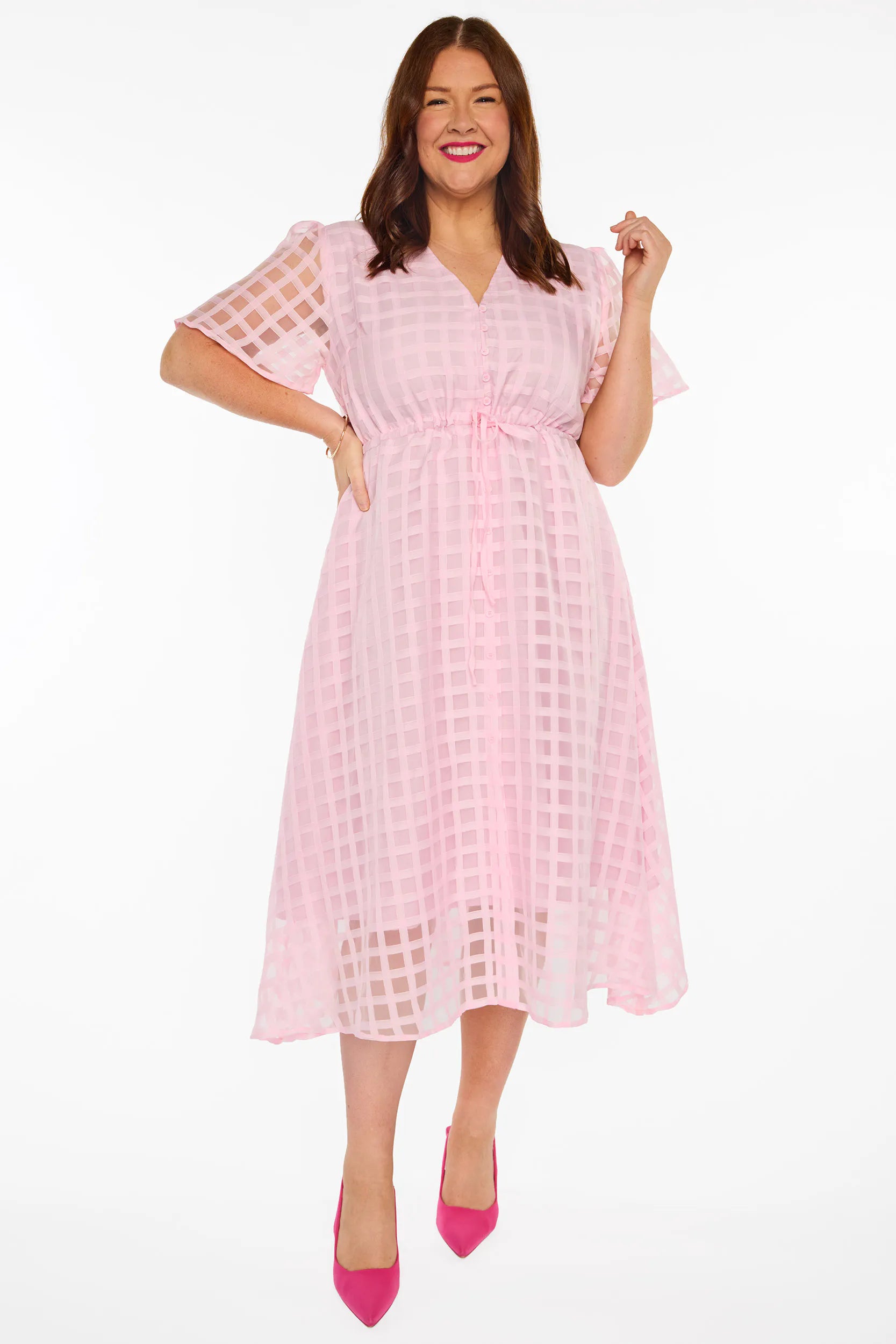 Marley Pink Waffle Dress