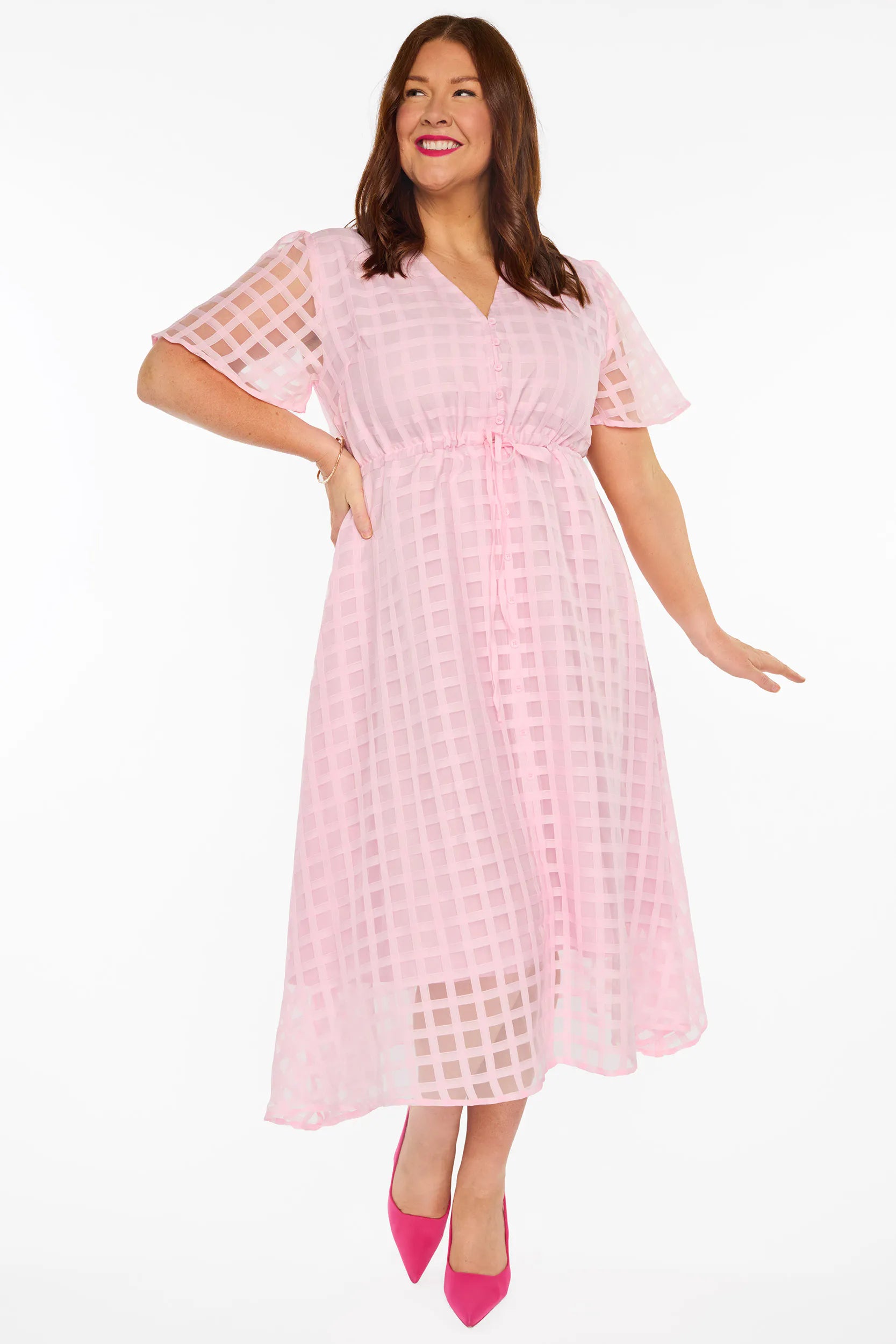 Marley Pink Waffle Dress