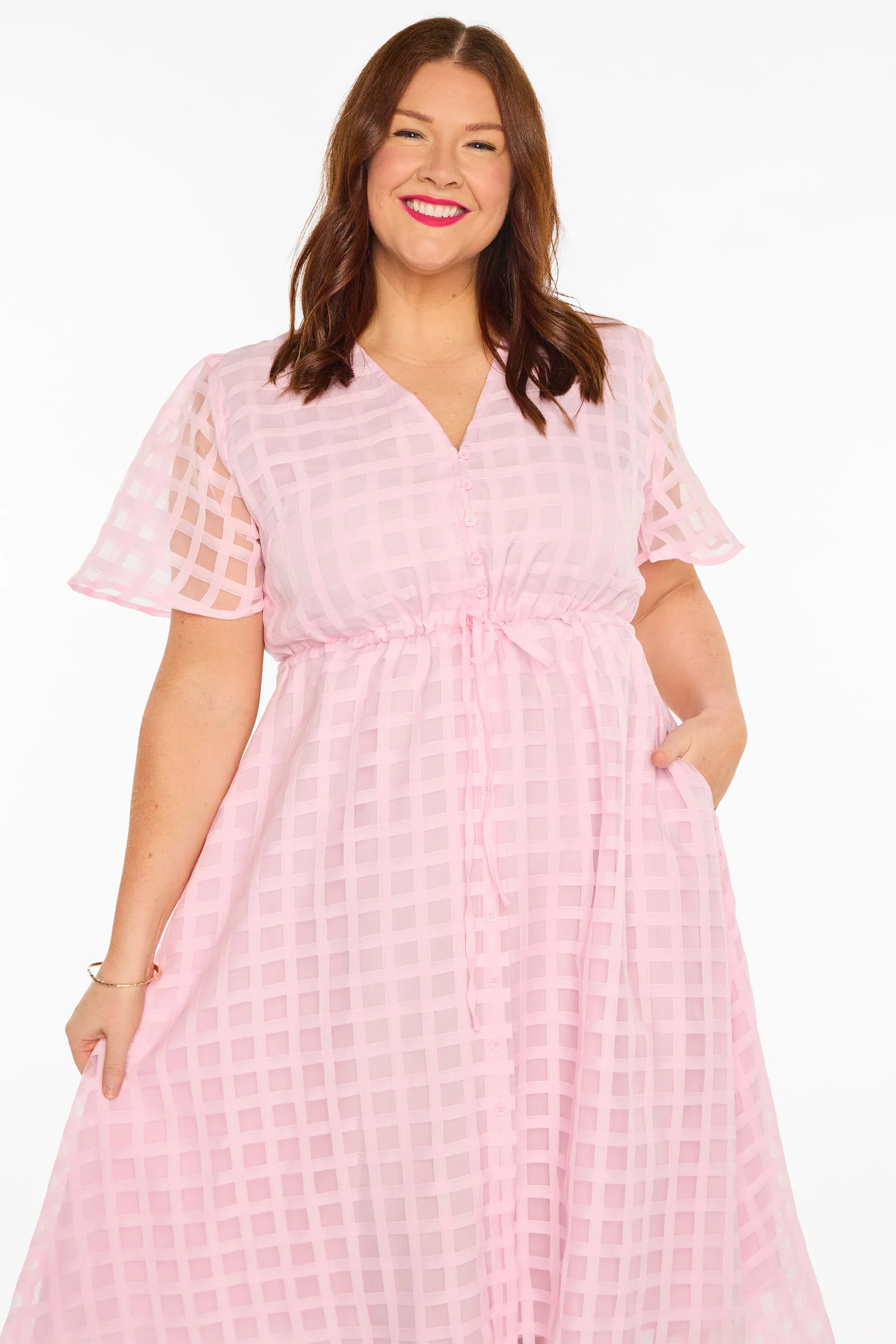 Marley Pink Waffle Dress