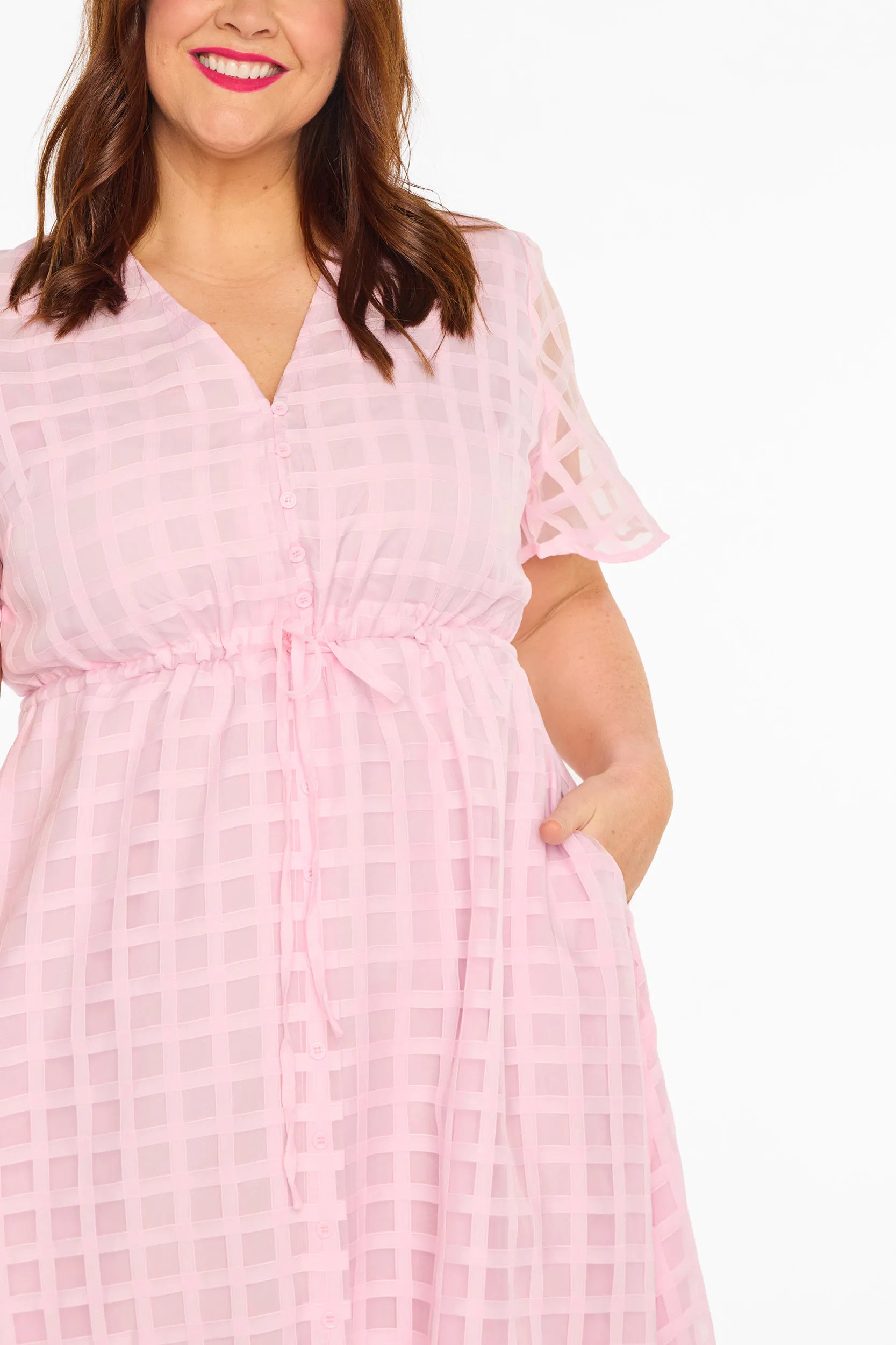 Marley Pink Waffle Dress