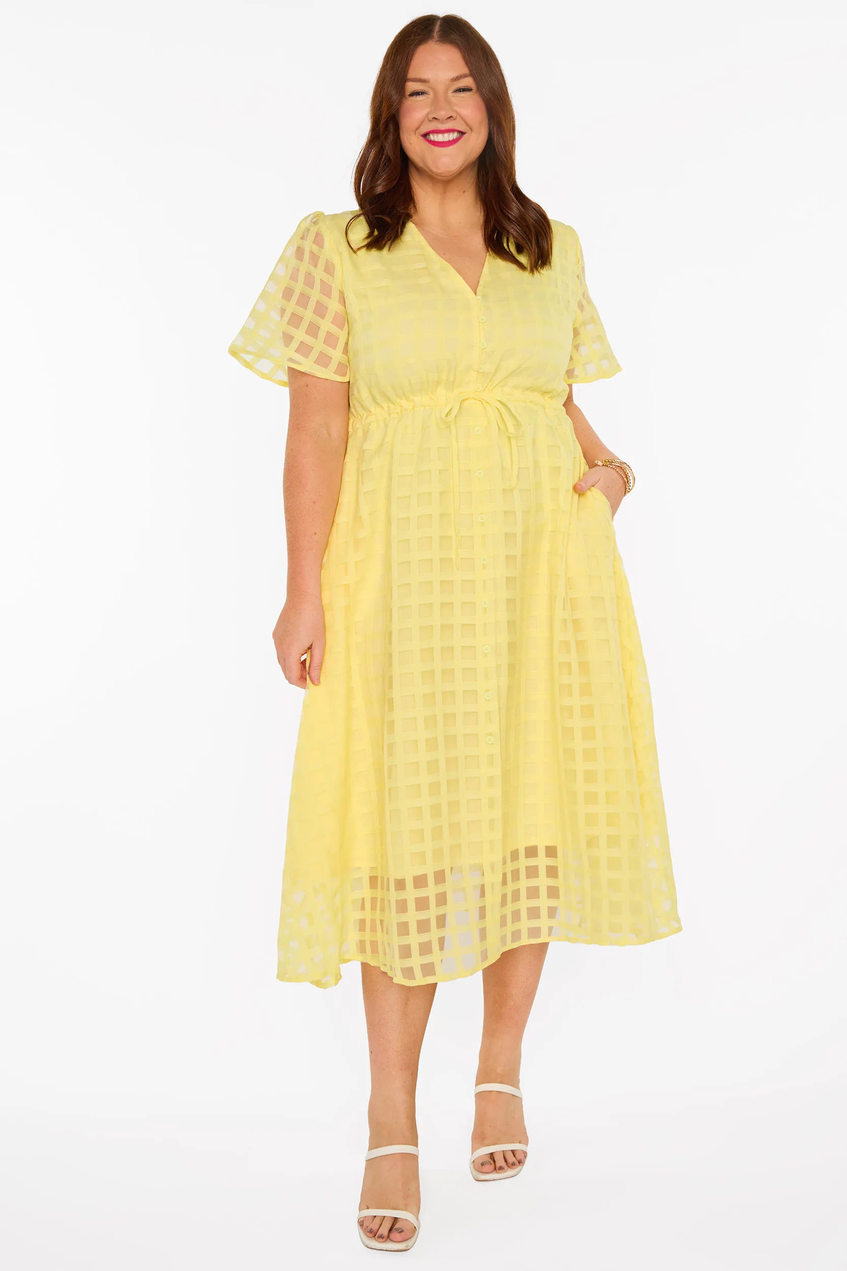 Marley Yellow Waffle Dress
