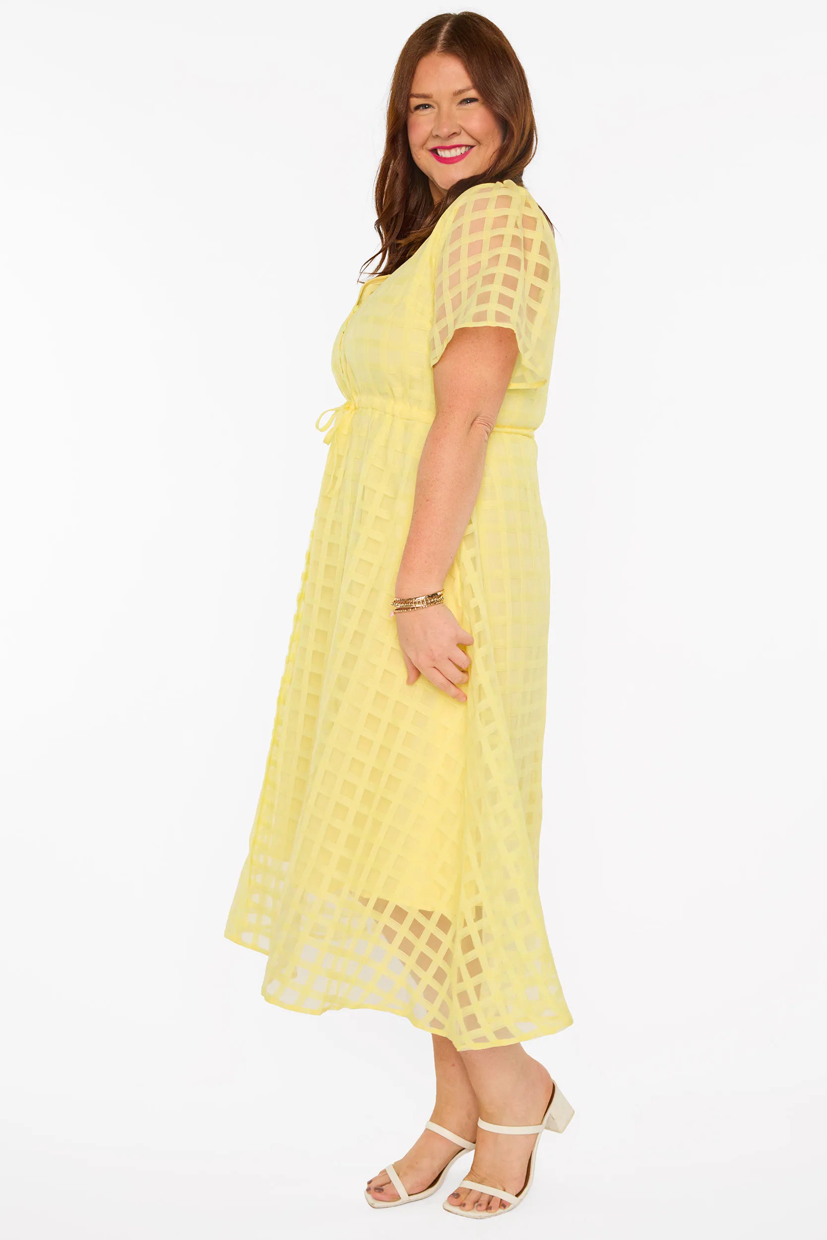 Marley Yellow Waffle Dress