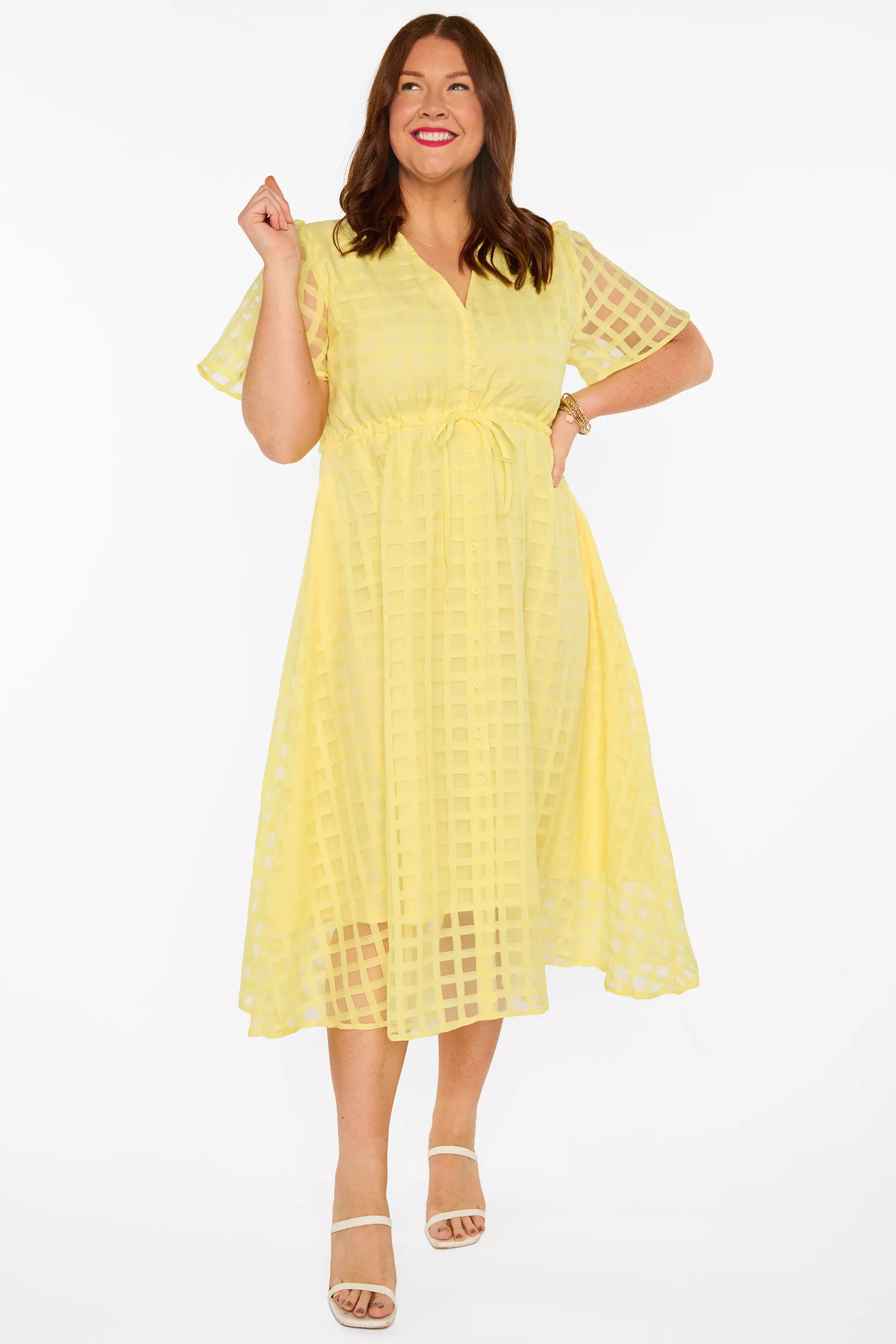 Marley Yellow Waffle Dress