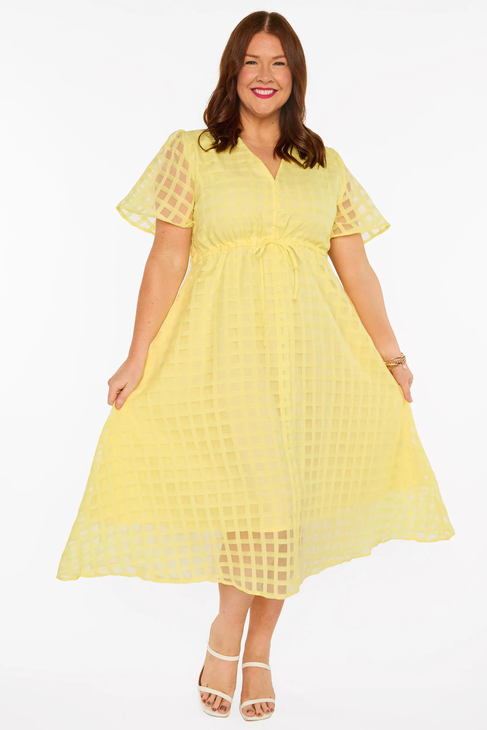 Marley Yellow Waffle Dress
