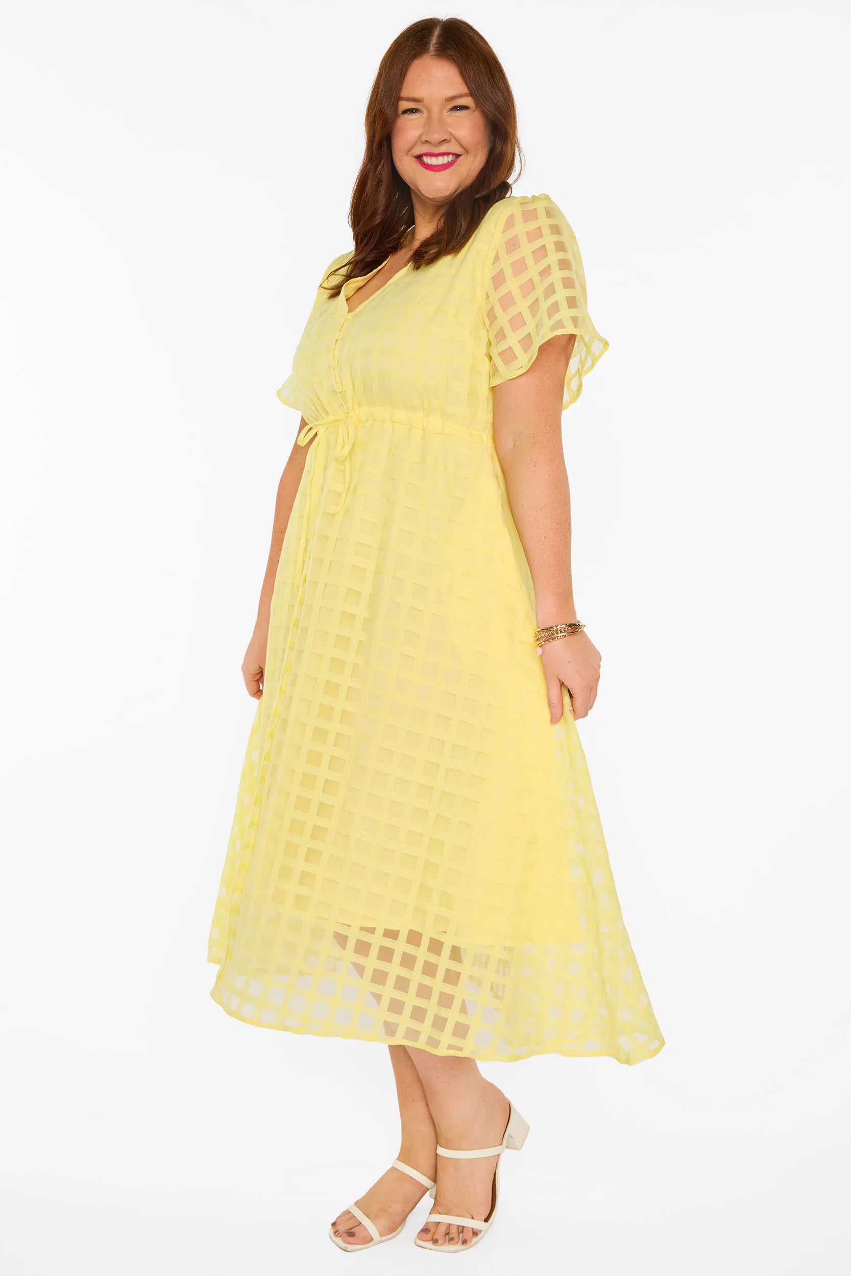 Marley Yellow Waffle Dress
