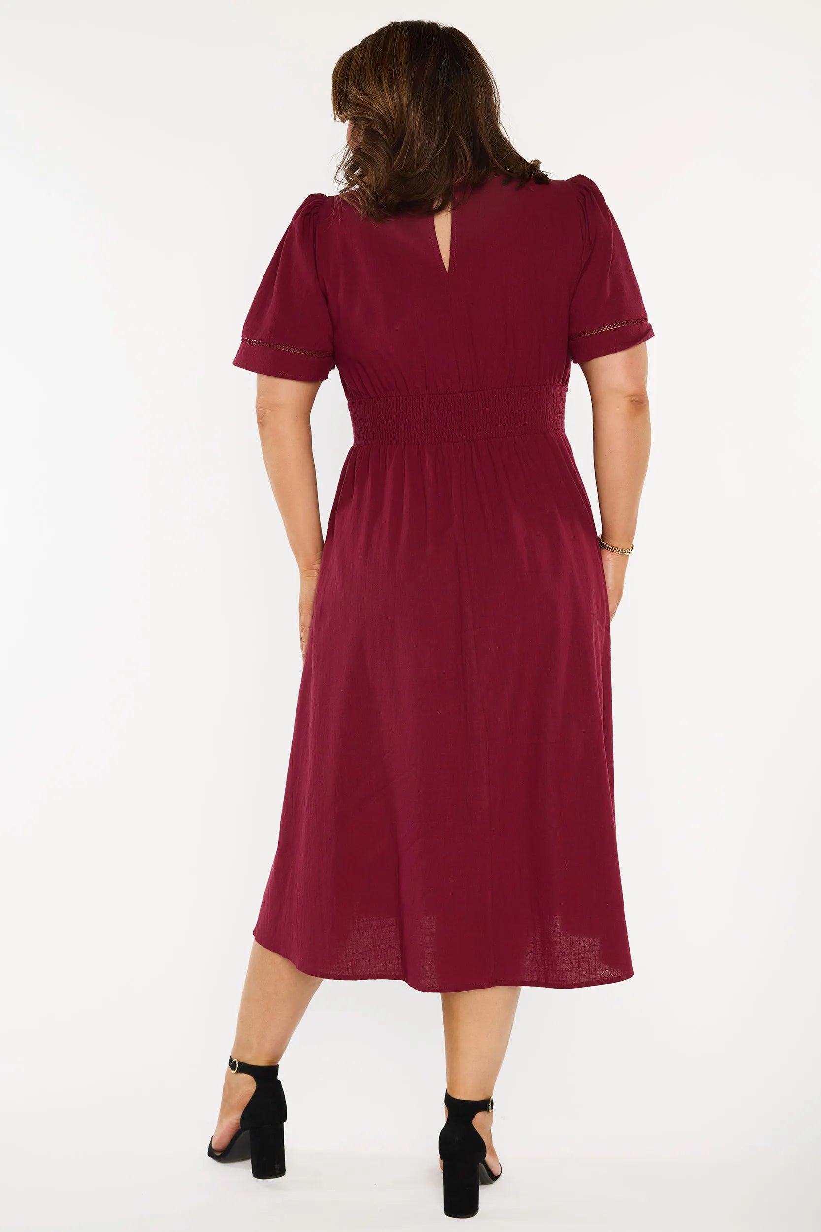 Martina Burgundy Dress