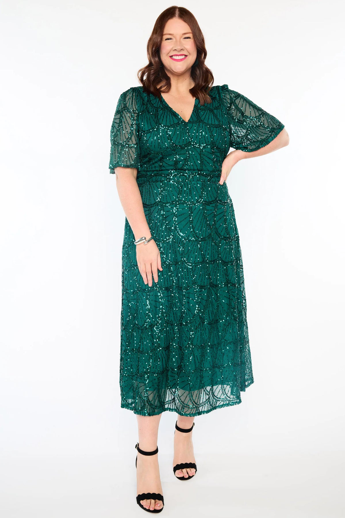 Mercury Green Sequin Dress
