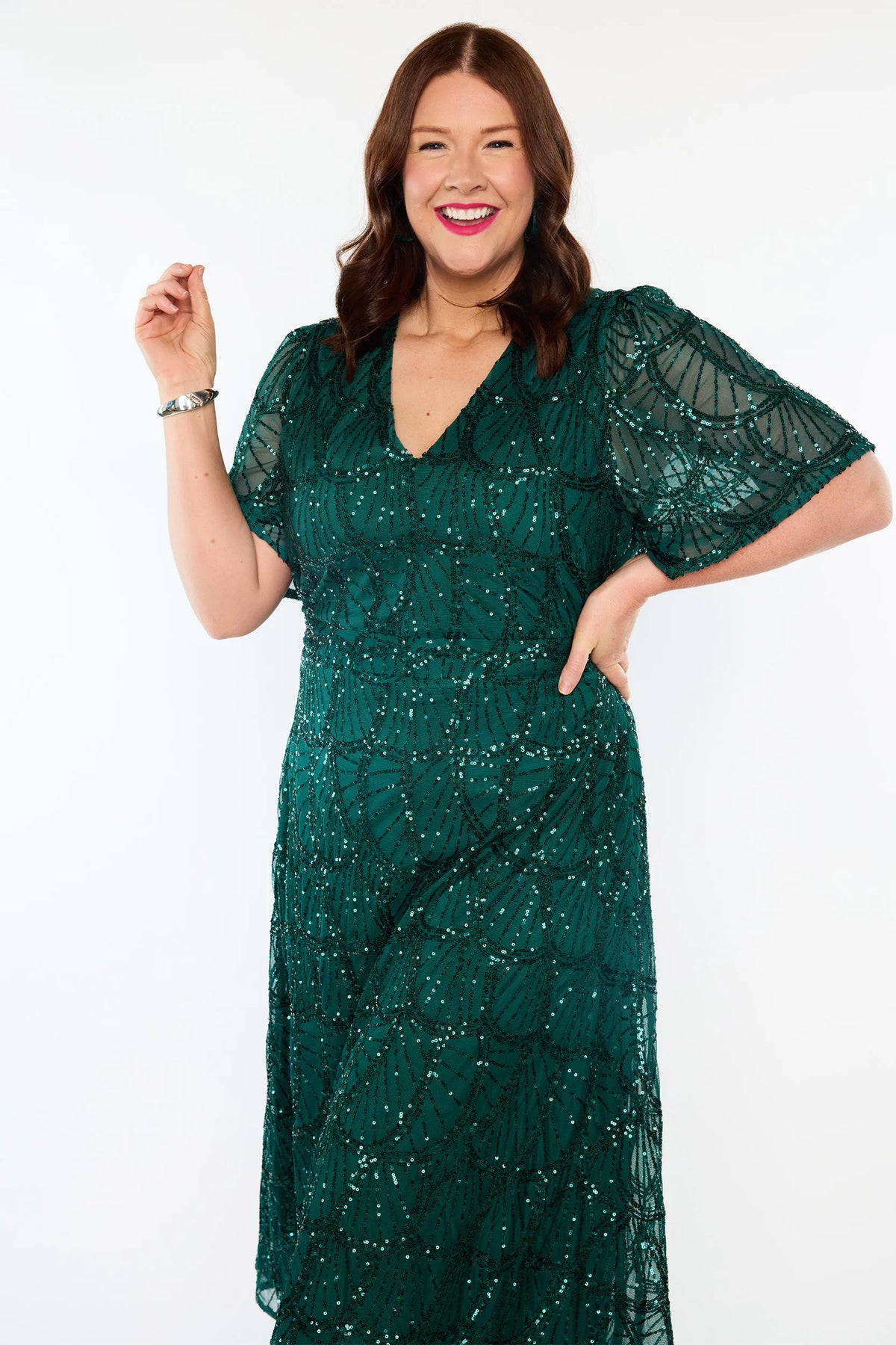 Mercury Green Sequin Dress