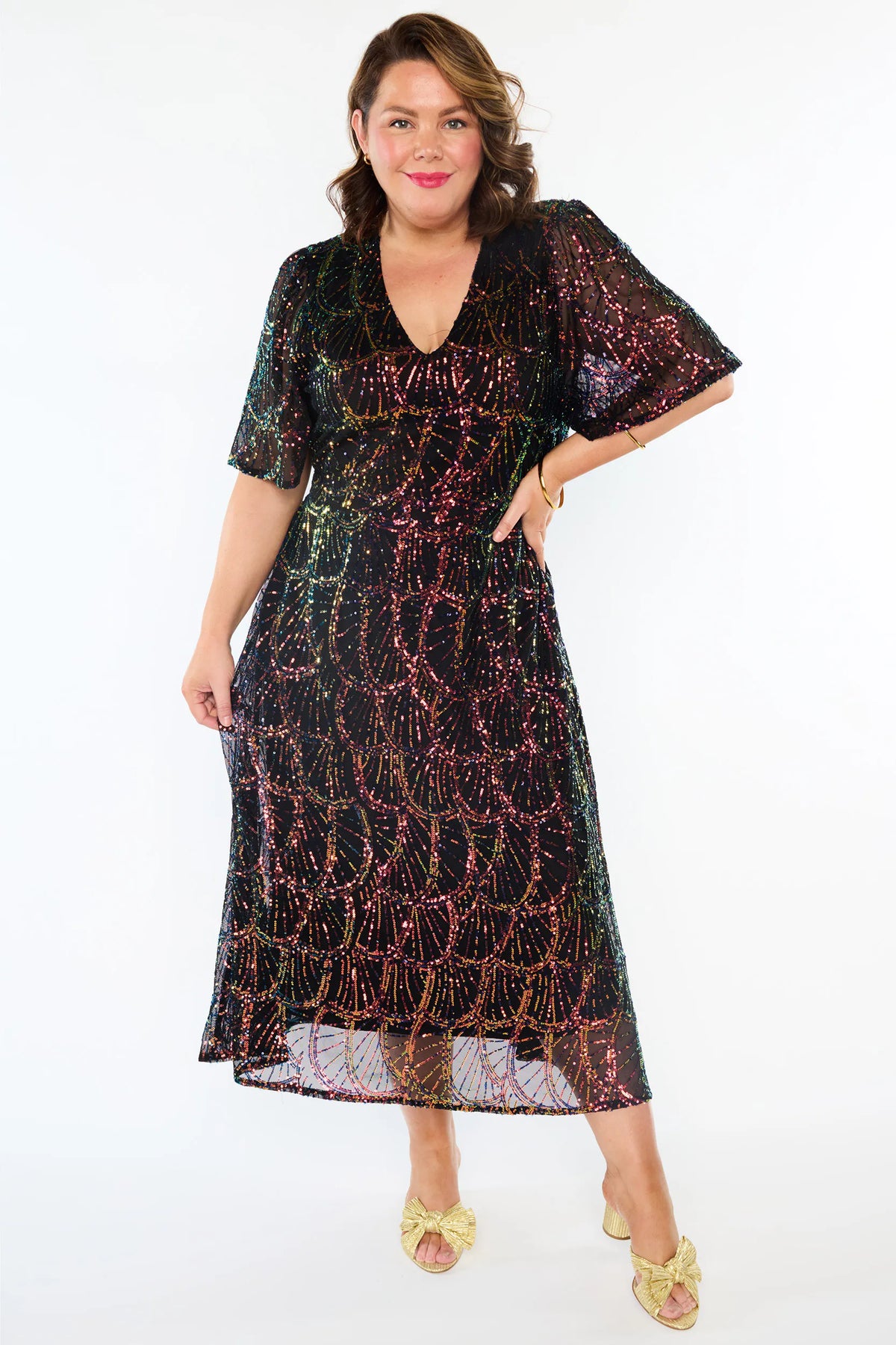 Mercury Hologram Sequin Dress