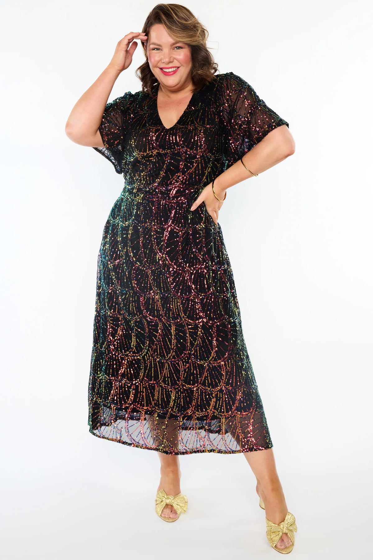 Mercury Hologram Sequin Dress