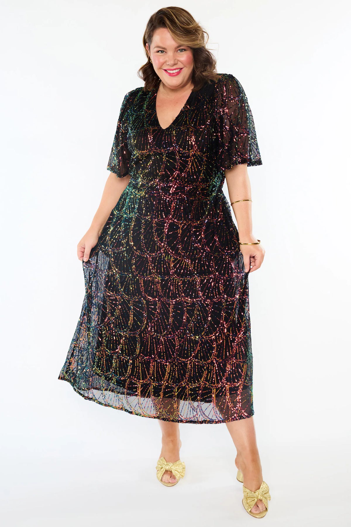 Mercury Hologram Sequin Dress