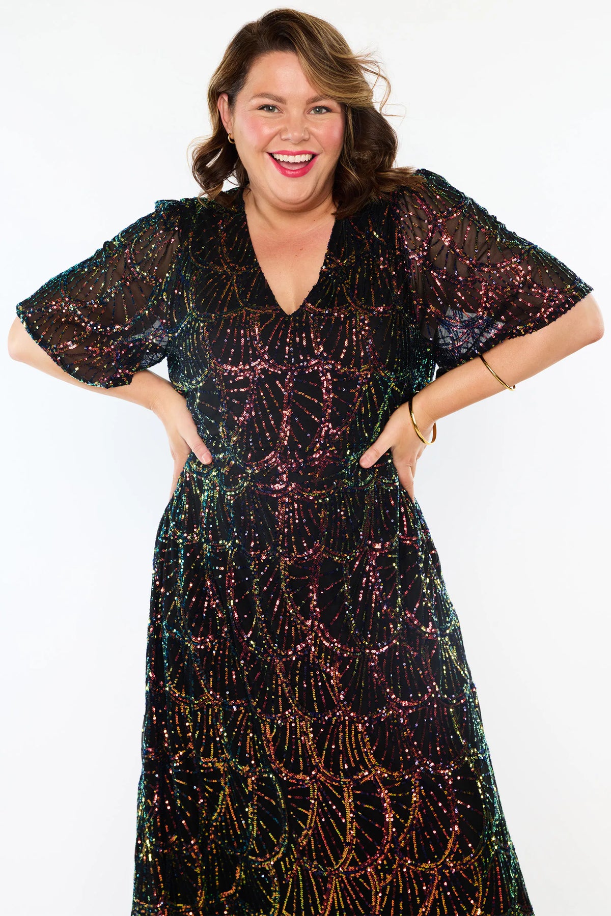 Mercury Hologram Sequin Dress