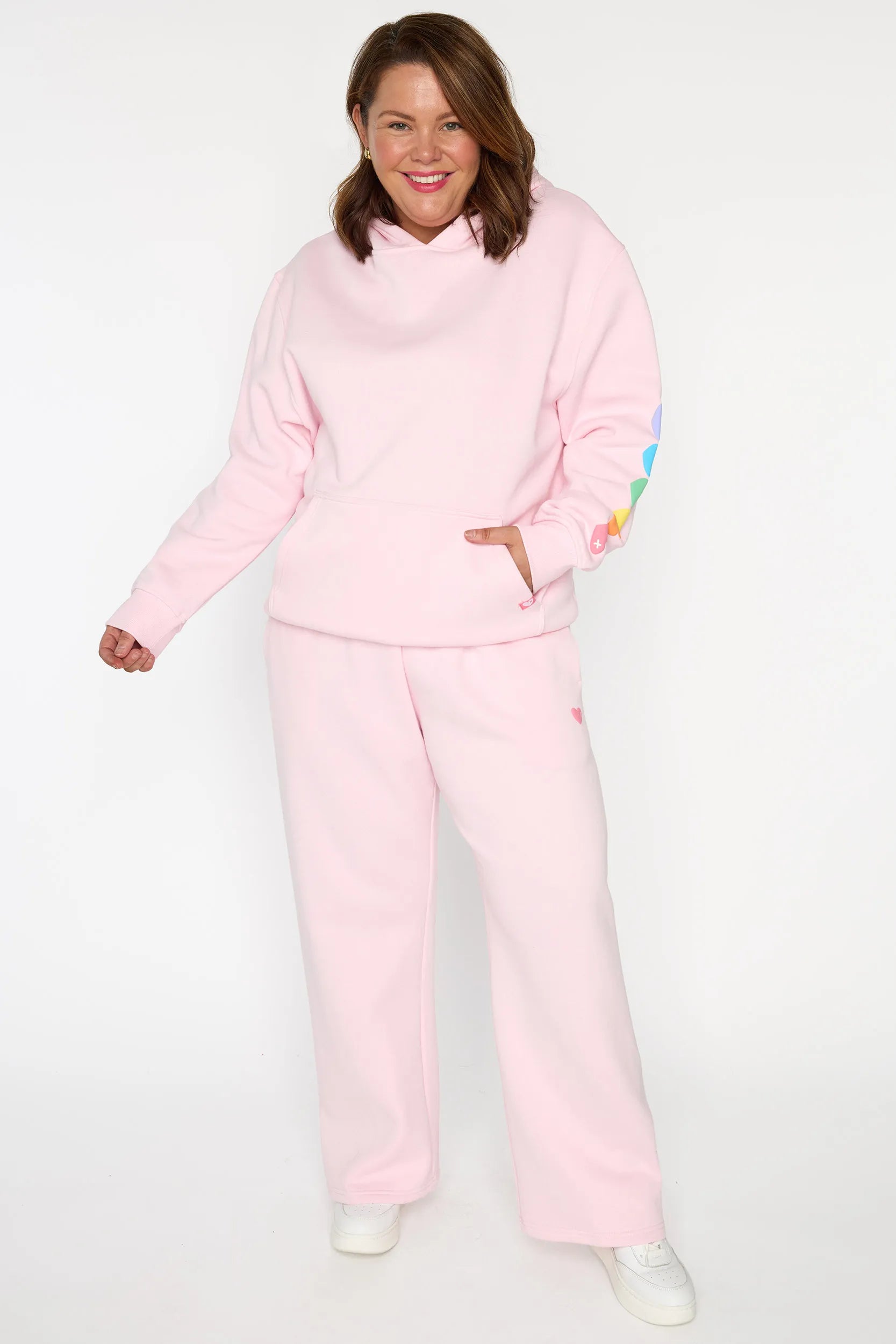 Monika Pale Pink Hoodie – Pale Pink fleece sweater