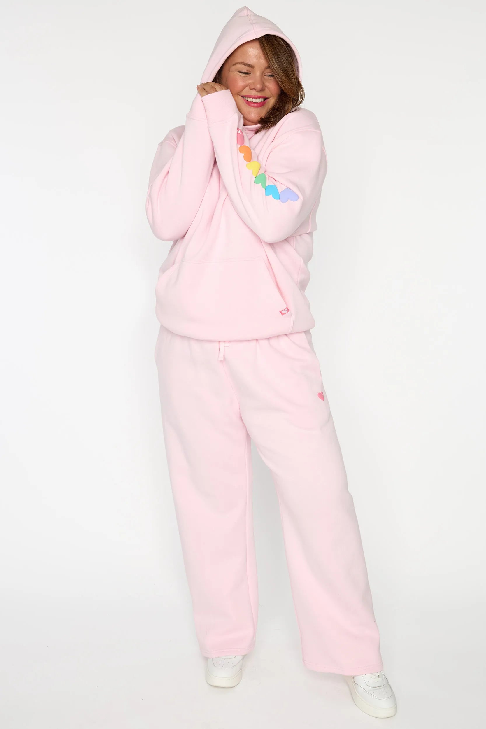 Monika Pale Pink Hoodie – Pale Pink fleece sweater