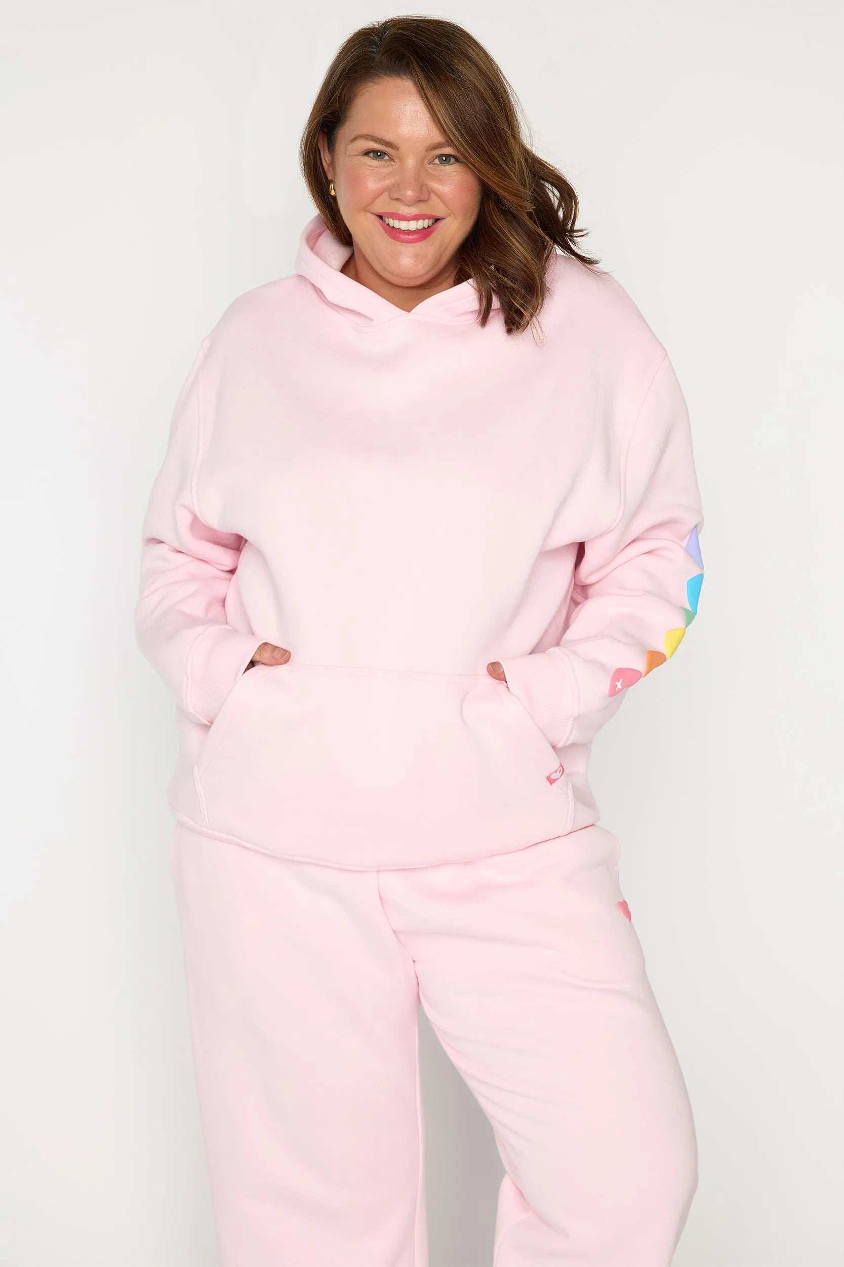 Monika Pale Pink Hoodie – Pale Pink fleece sweater