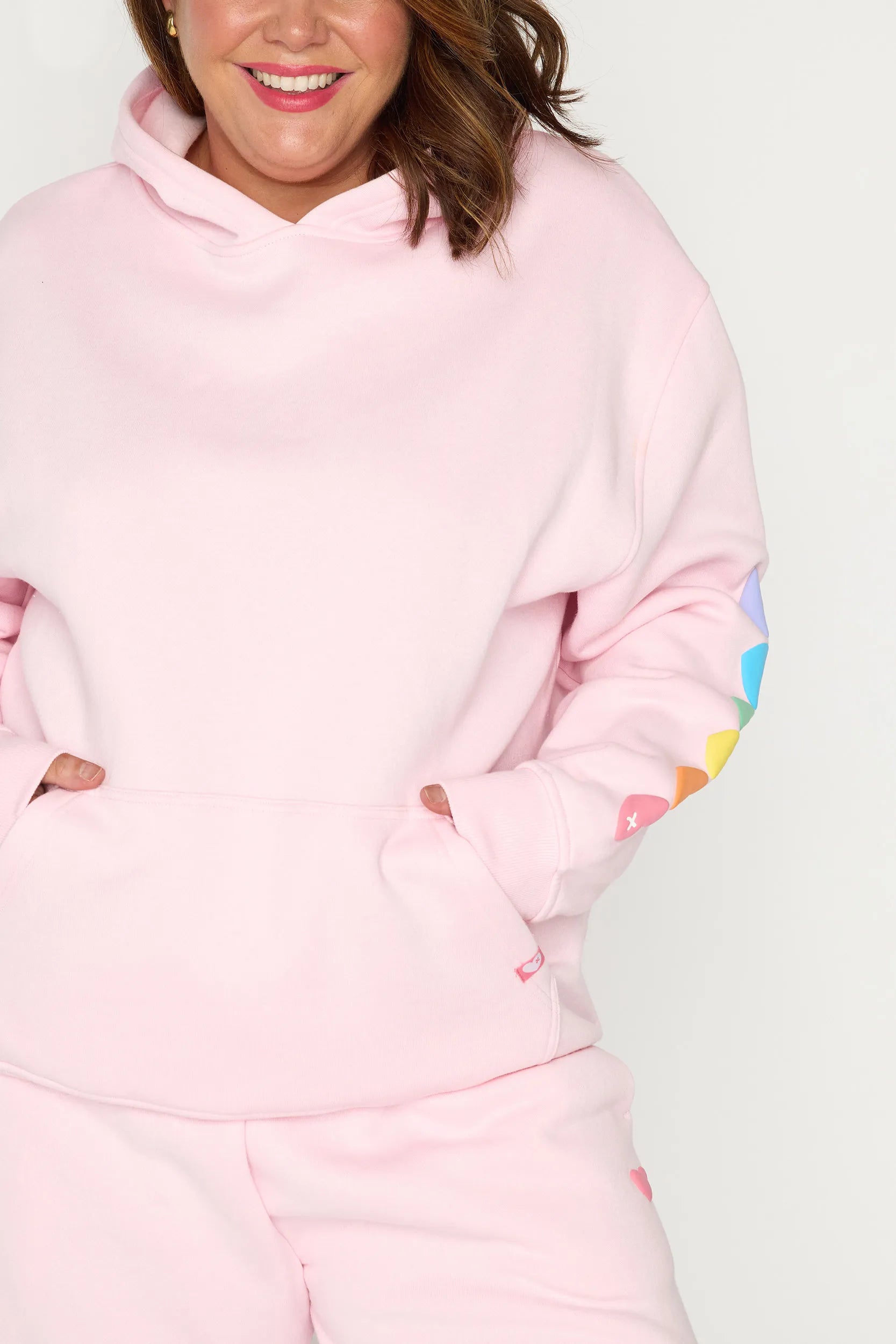 Monika Pale Pink Hoodie – Pale Pink fleece sweater