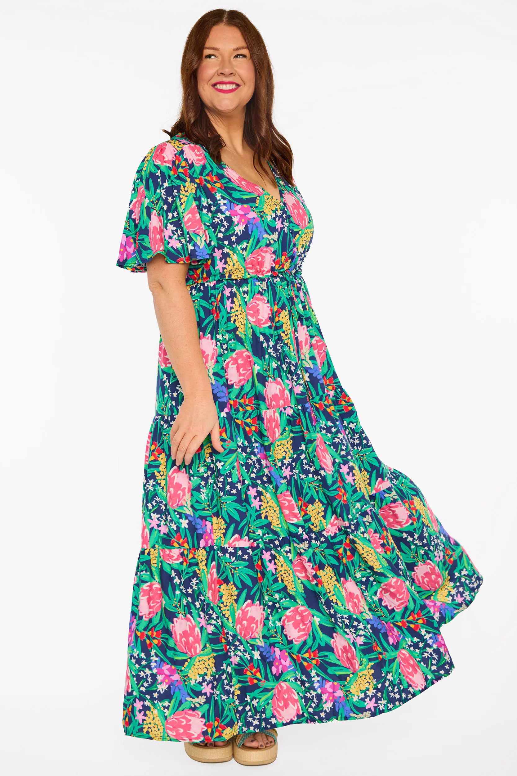 Alexia Navy Native Flora Dress