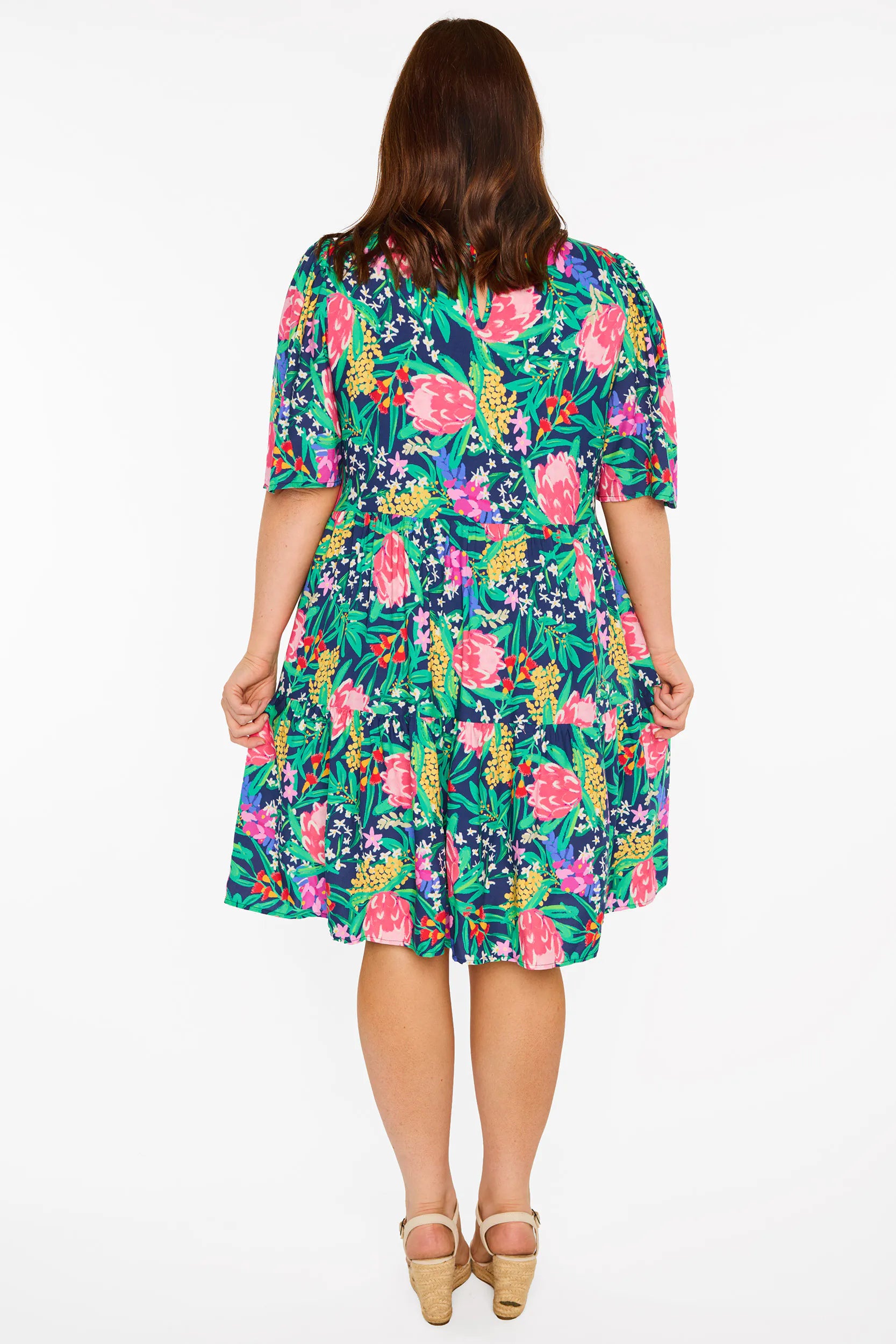 Izzie Navy Native Flora Dress