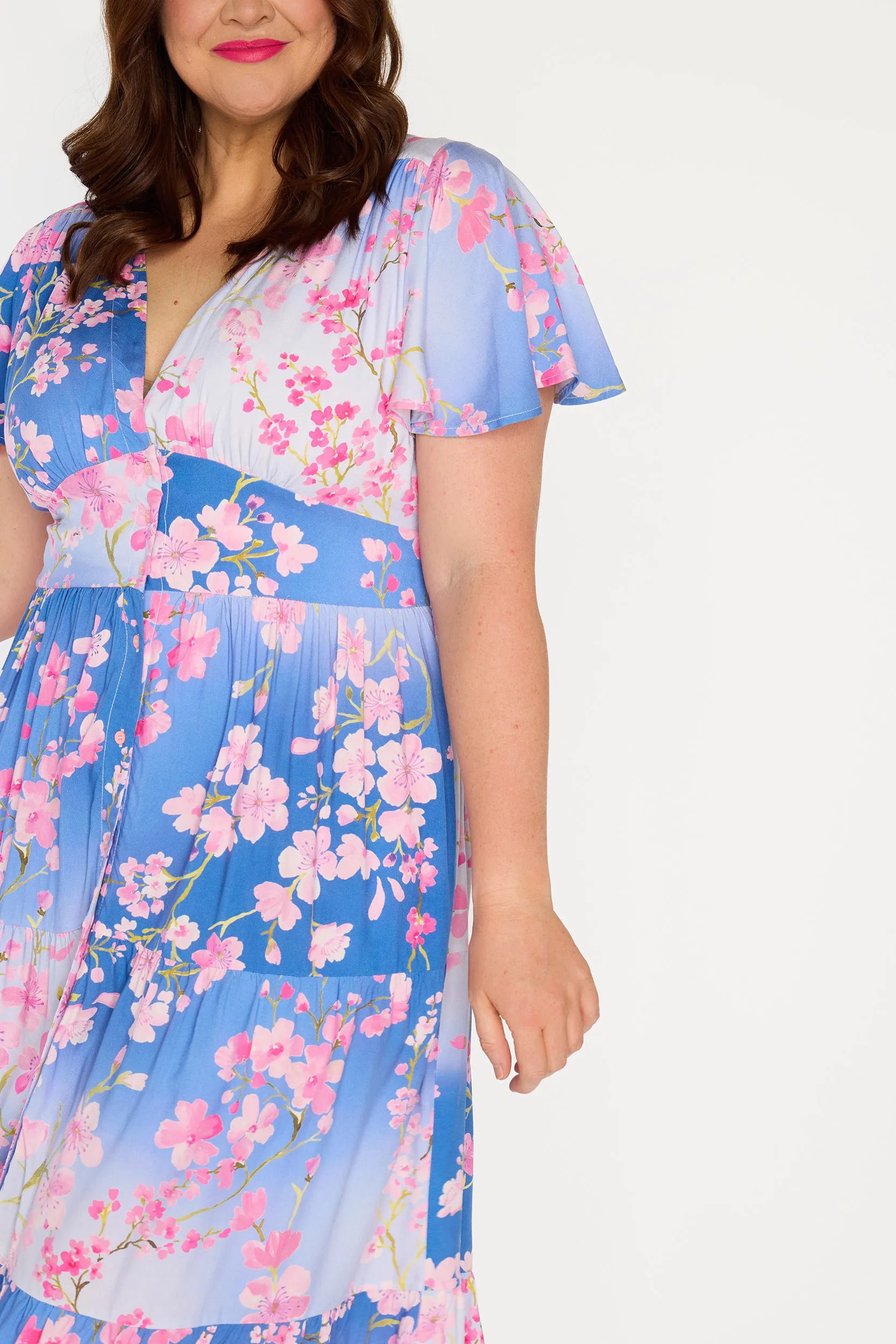 Heather Ombre Cherry Blossom Dress