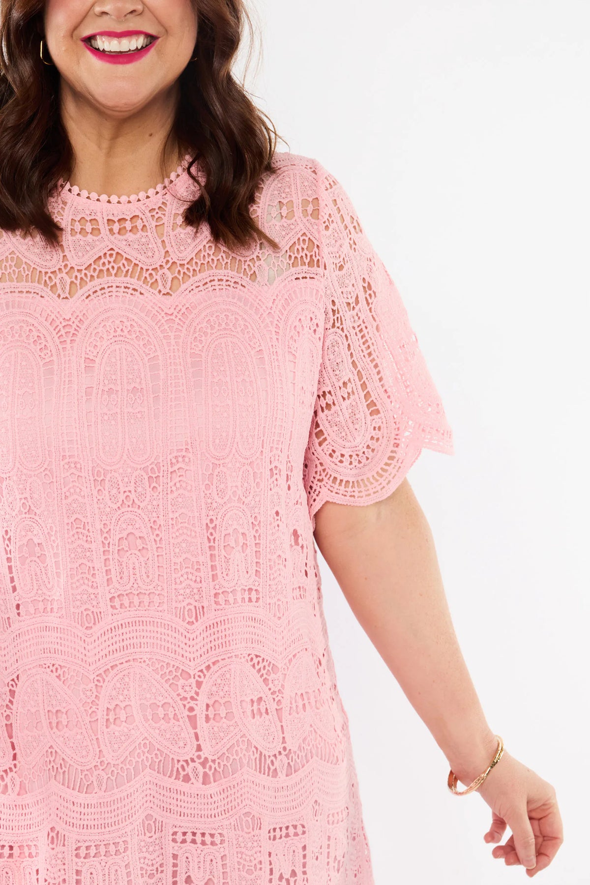 Paige Blush Lace Dress